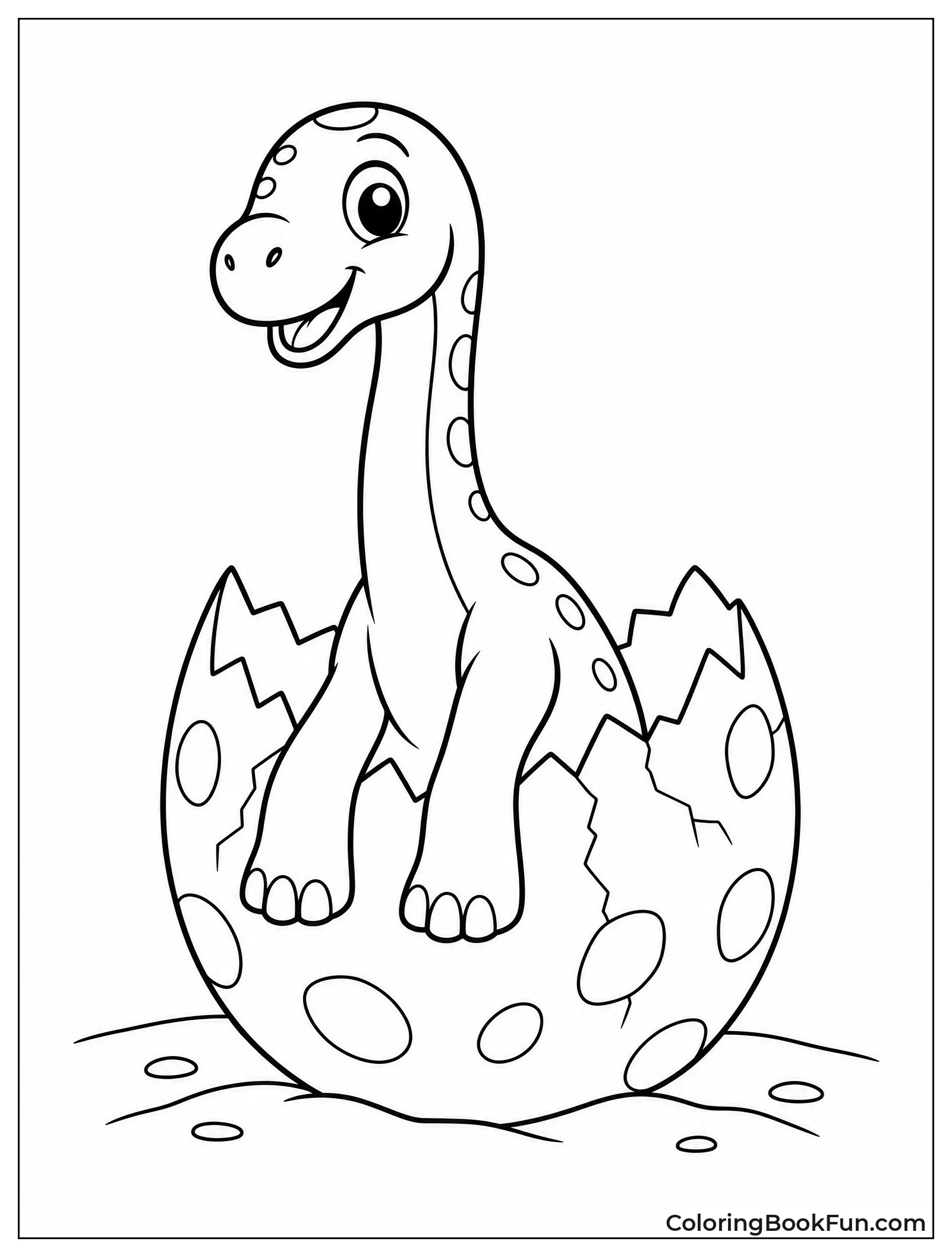 Dinosaur Cracking Open Its Egg