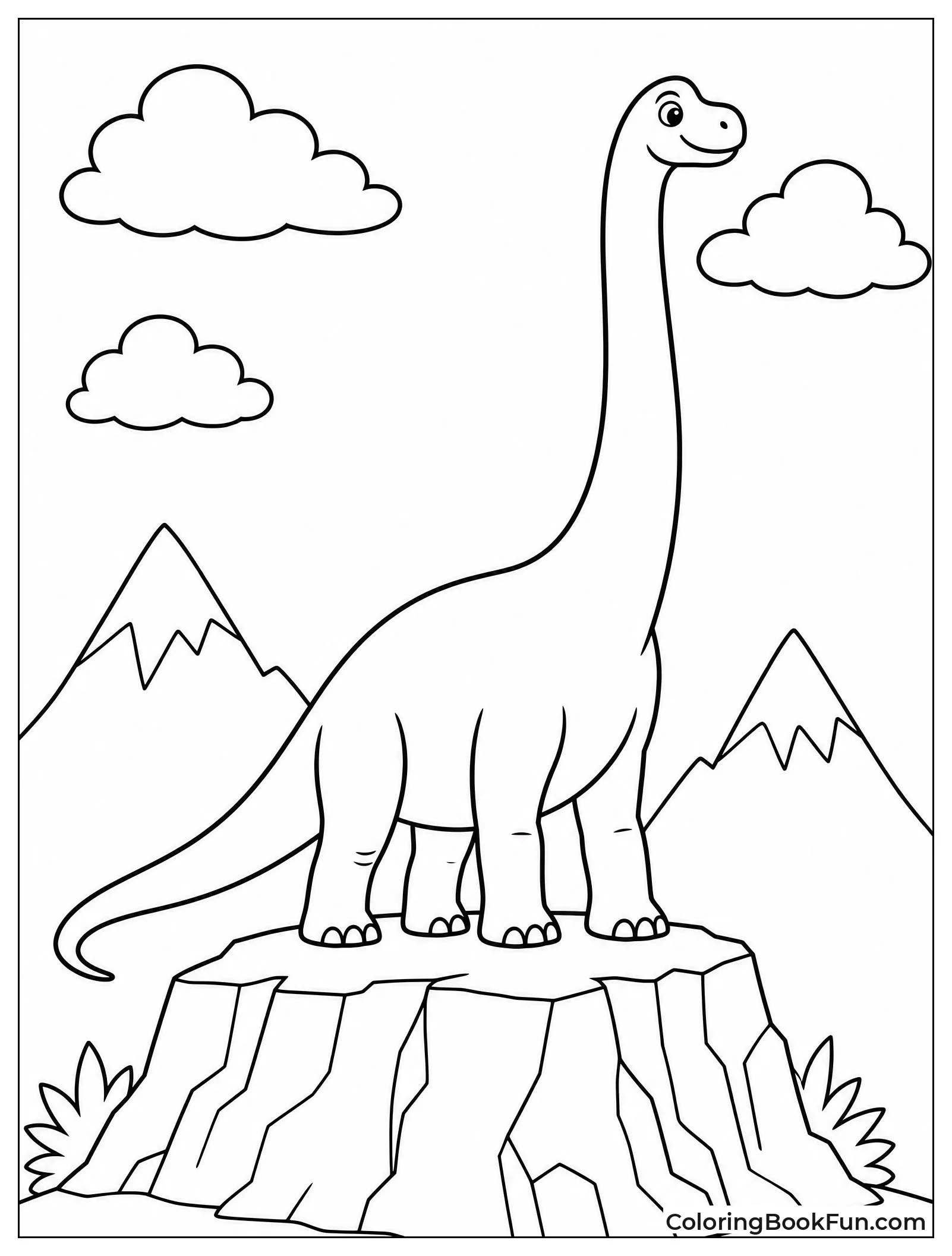 Brachiosaurus near Mountain Cloud Tops