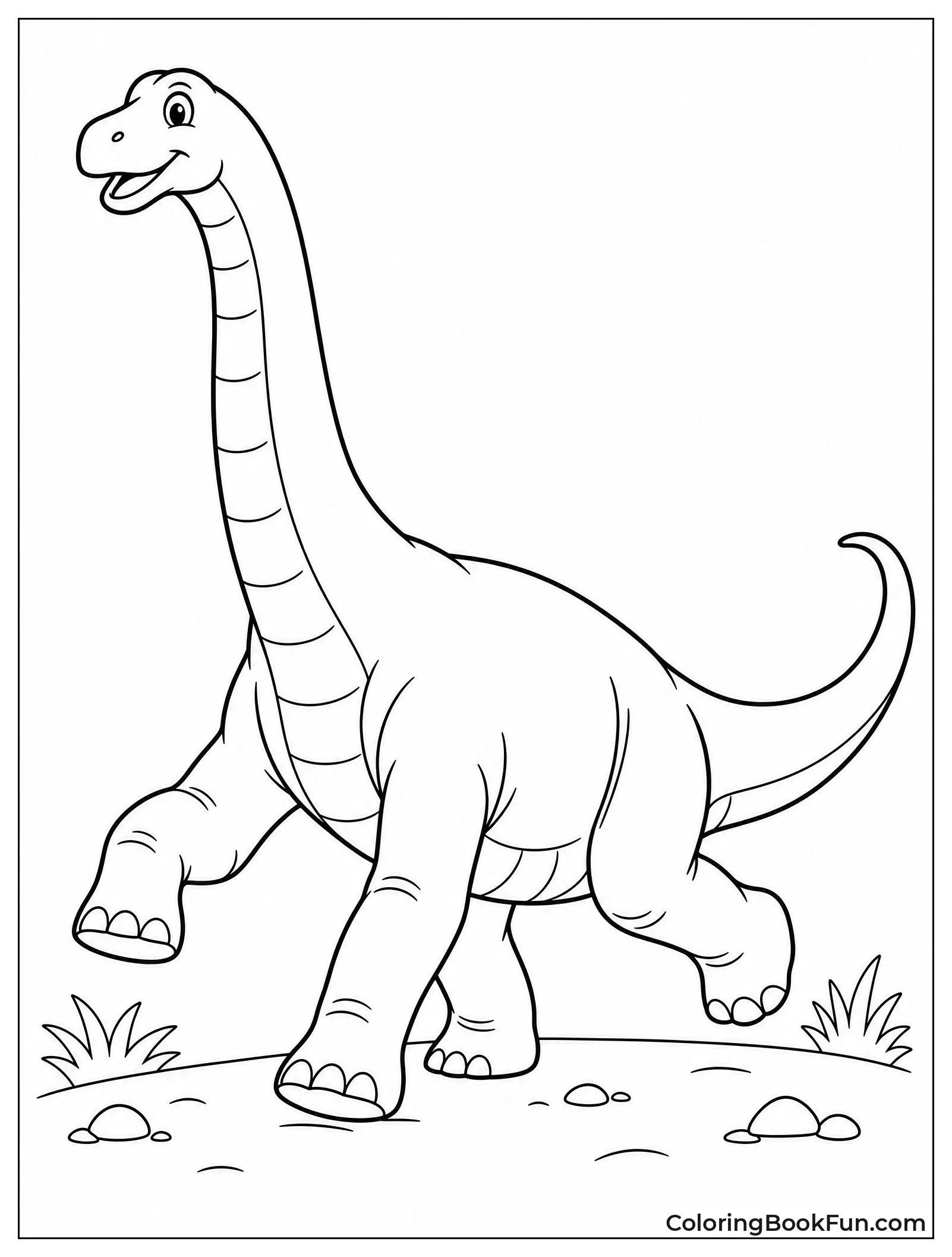 Brachiosaurus Running in Mid Stride