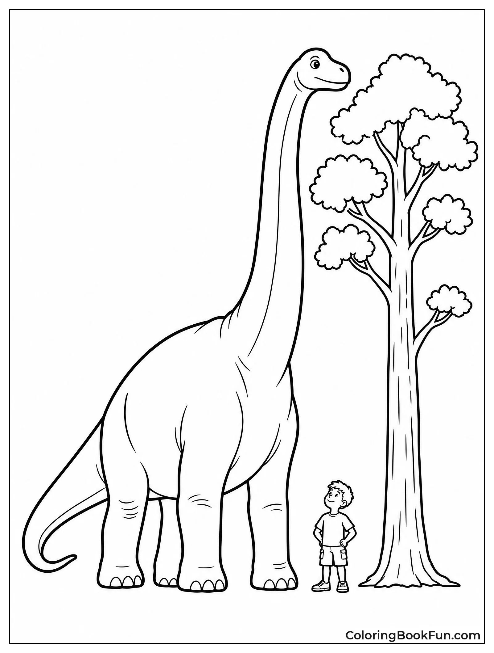 Brachiosaurus next to Human Figure