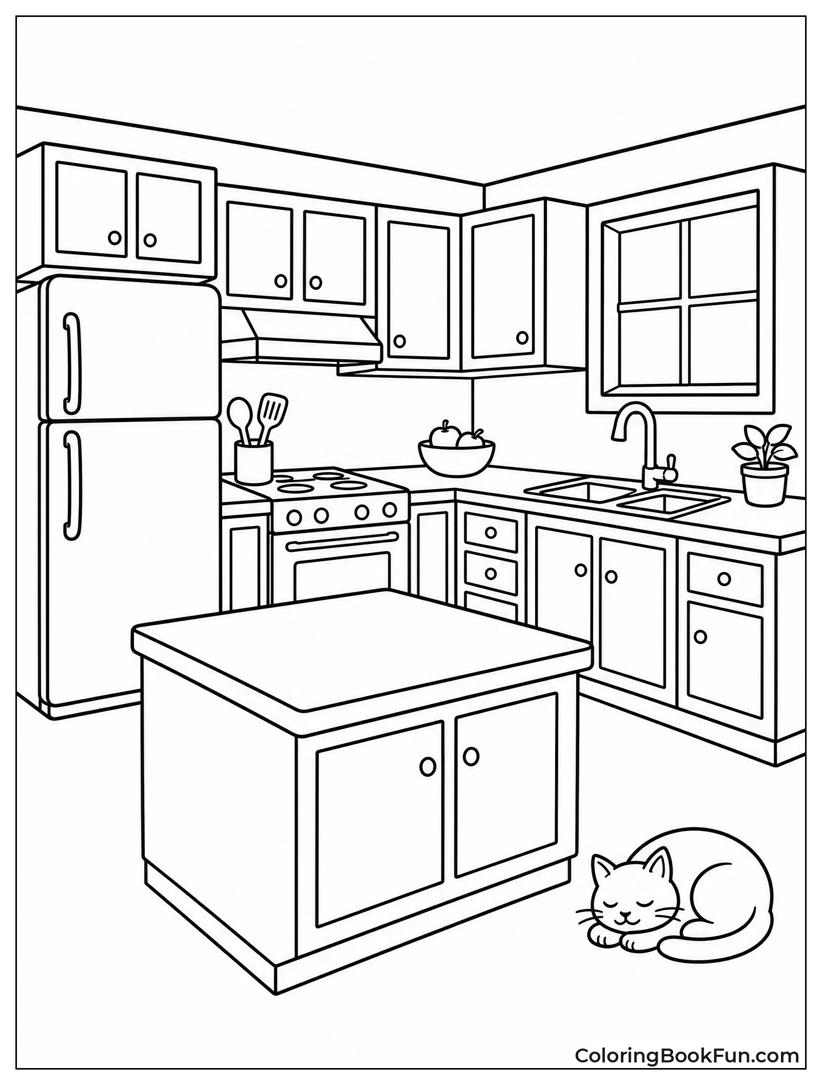 Busy Family Kitchen Scene