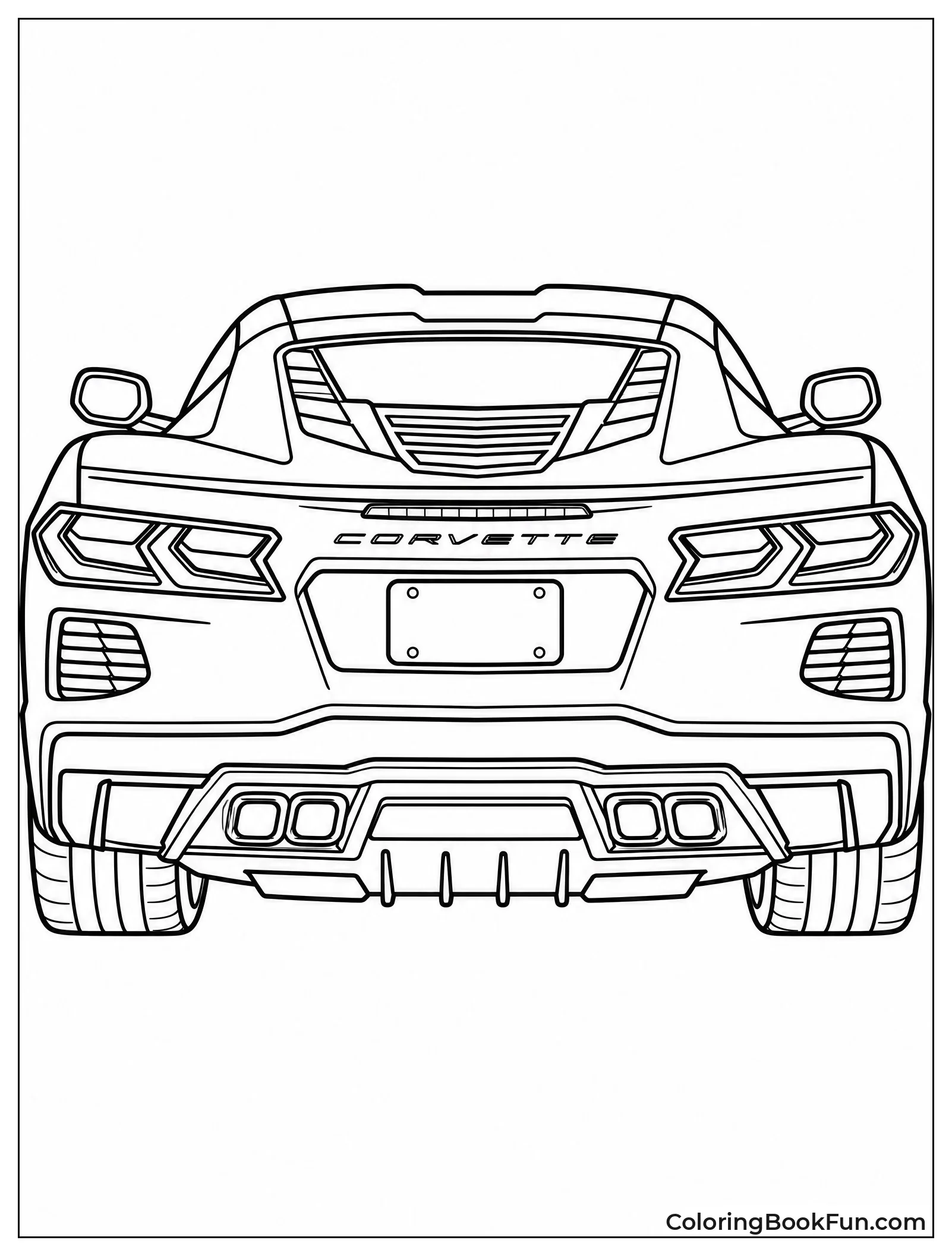 Detailed Rear View of C8