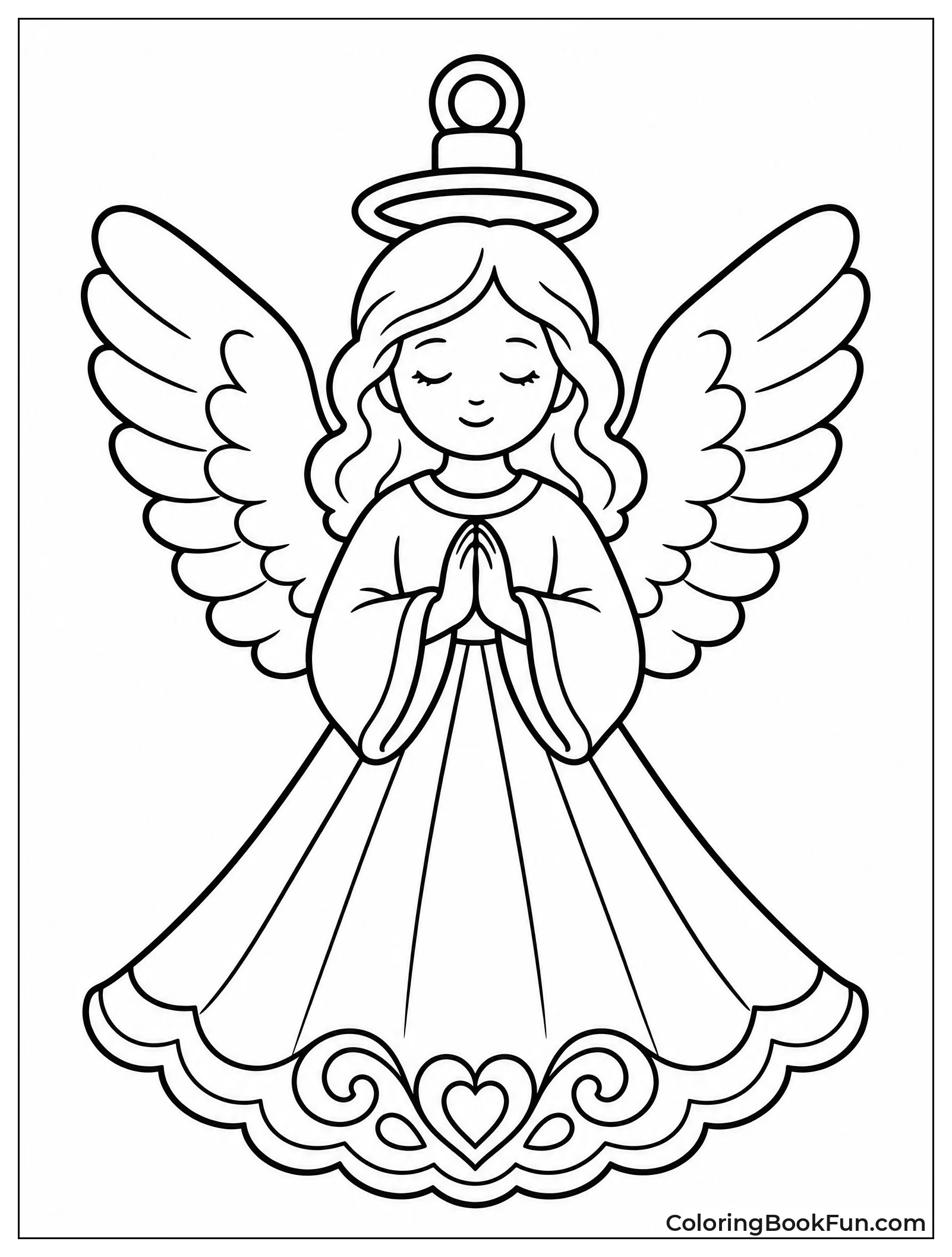 Angel Ornament with Wings and Halo