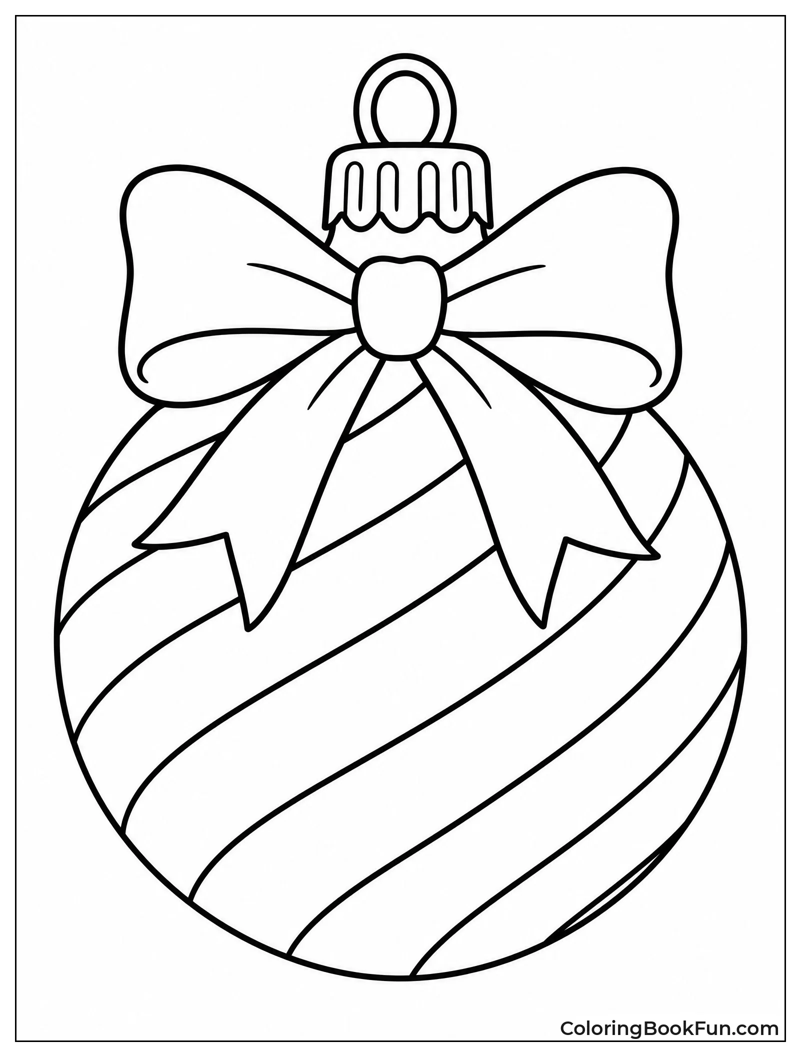 Bauble Wrapped in Candy Cane Stripes