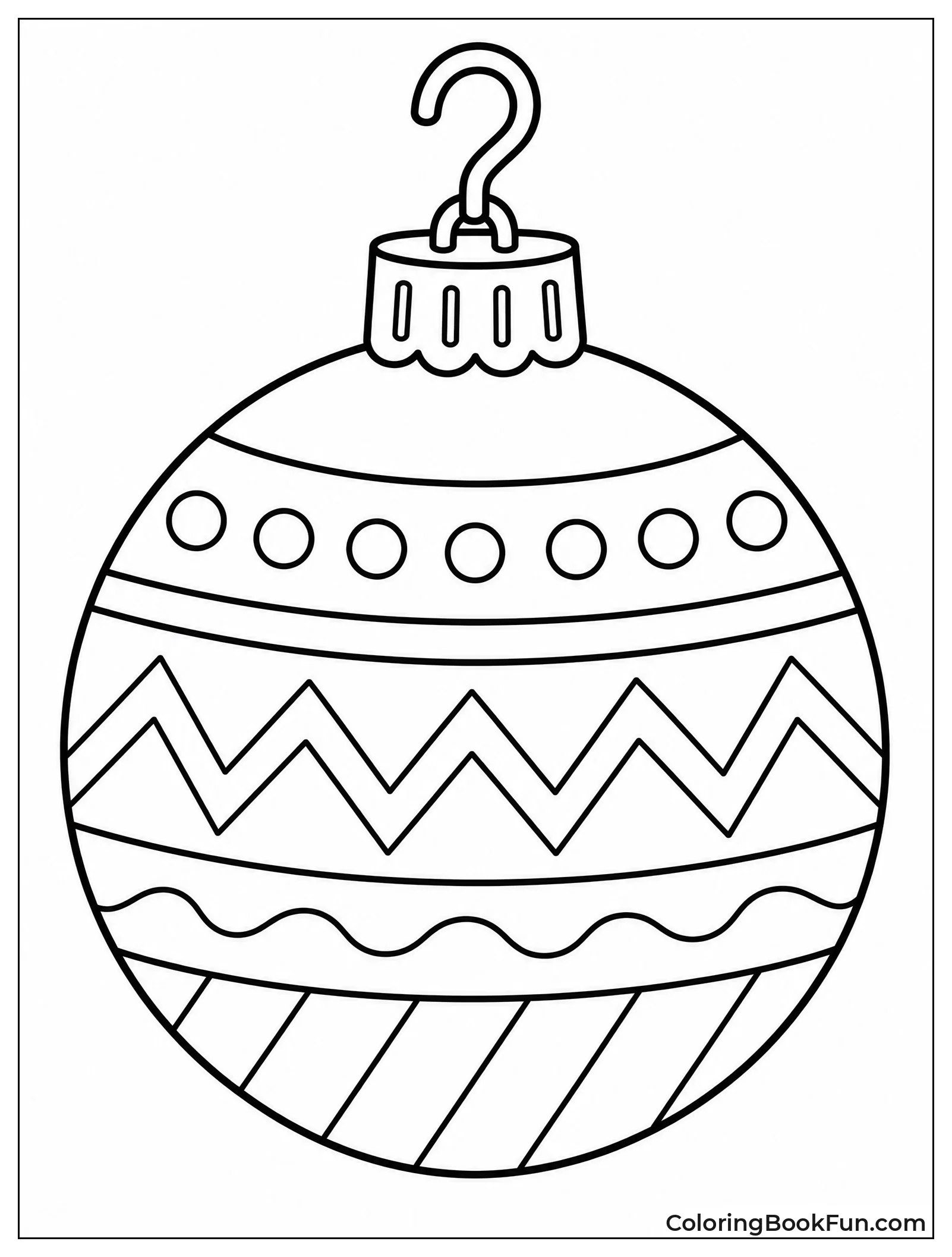 Classic Round Bauble with Metal Cap