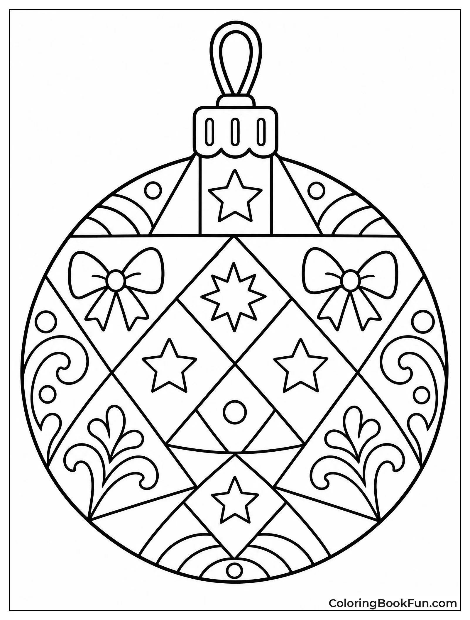 Modern Bauble with Geometric Patterns