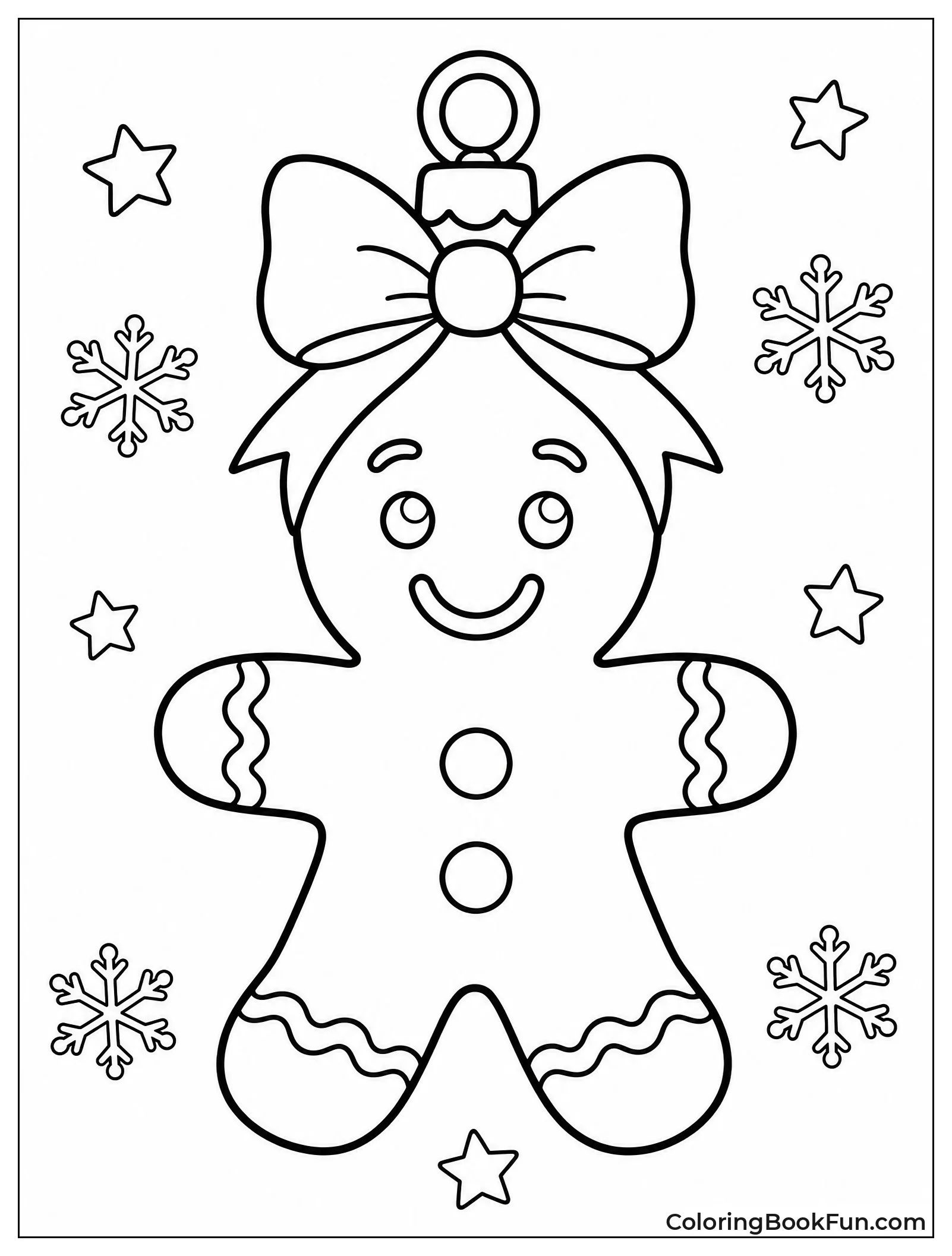 Gingerbread Man with Icing Buttons