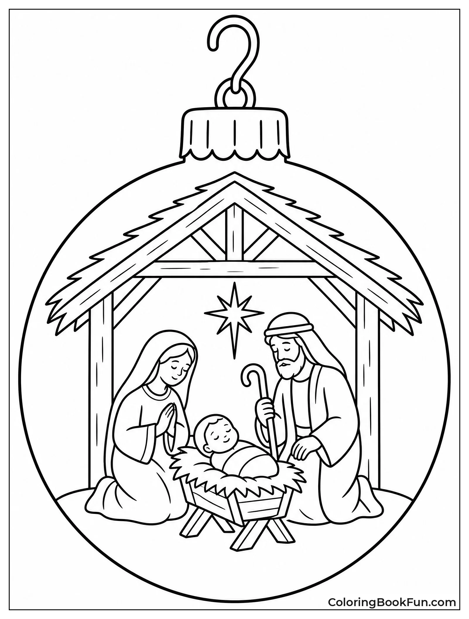 Nativity Scene Inside Glass Orb