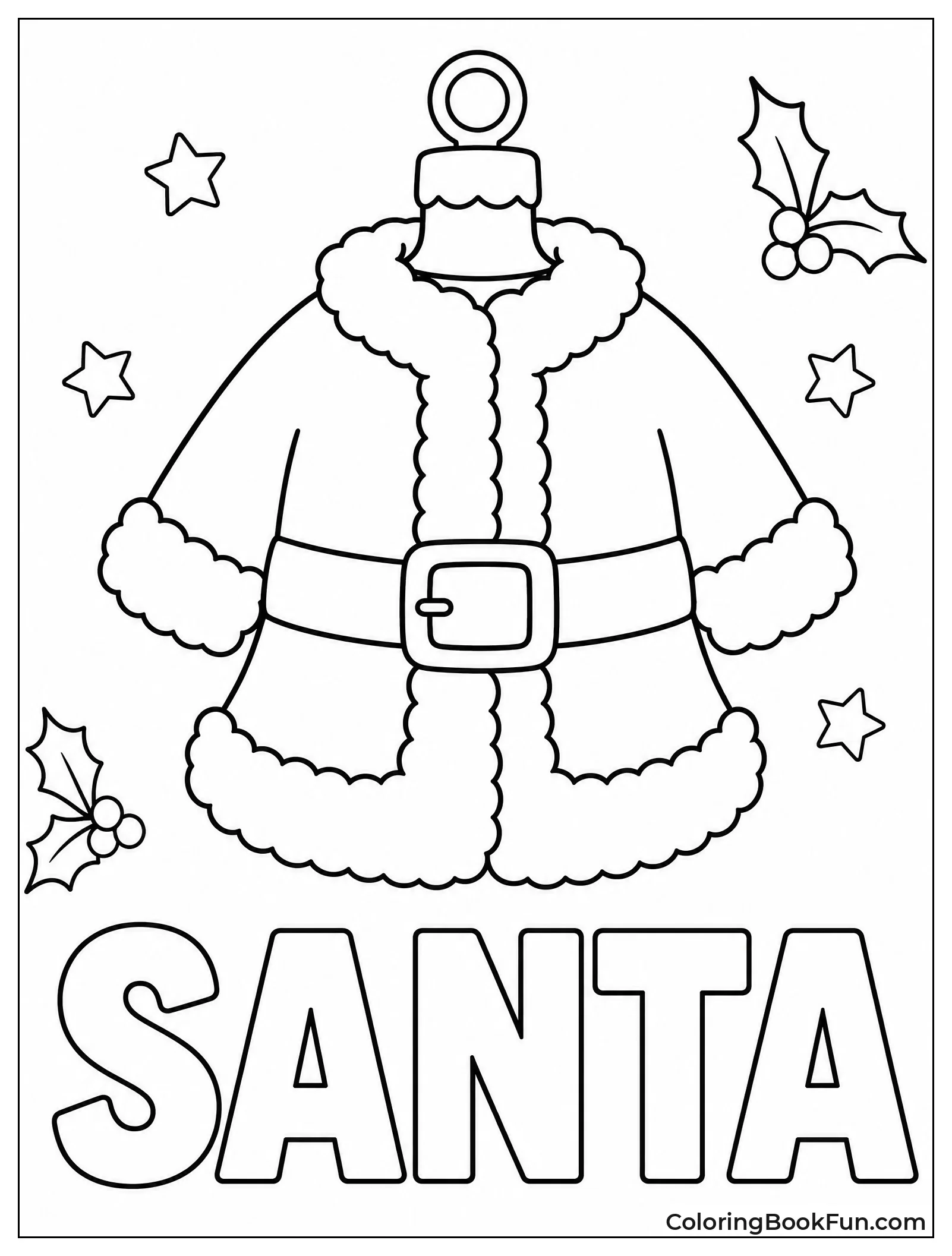 Felt Santa Coat Ornament with Belt