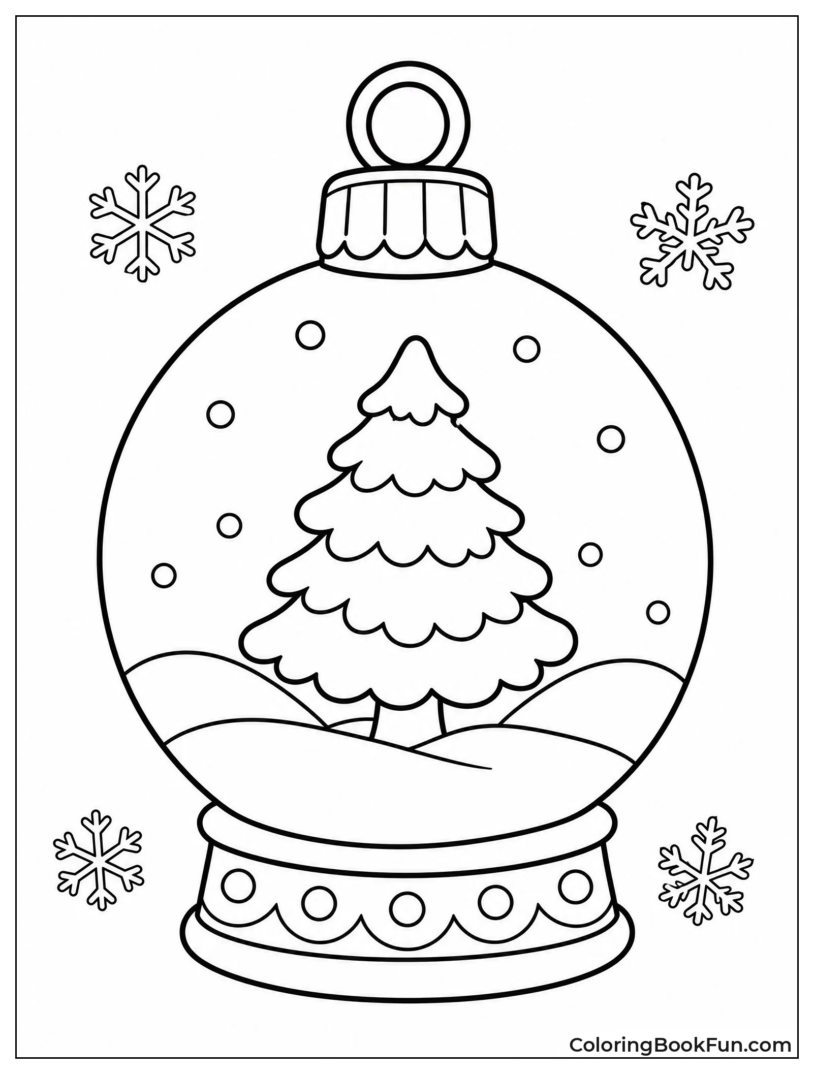 Snow Globe Ornament with Winter Scene