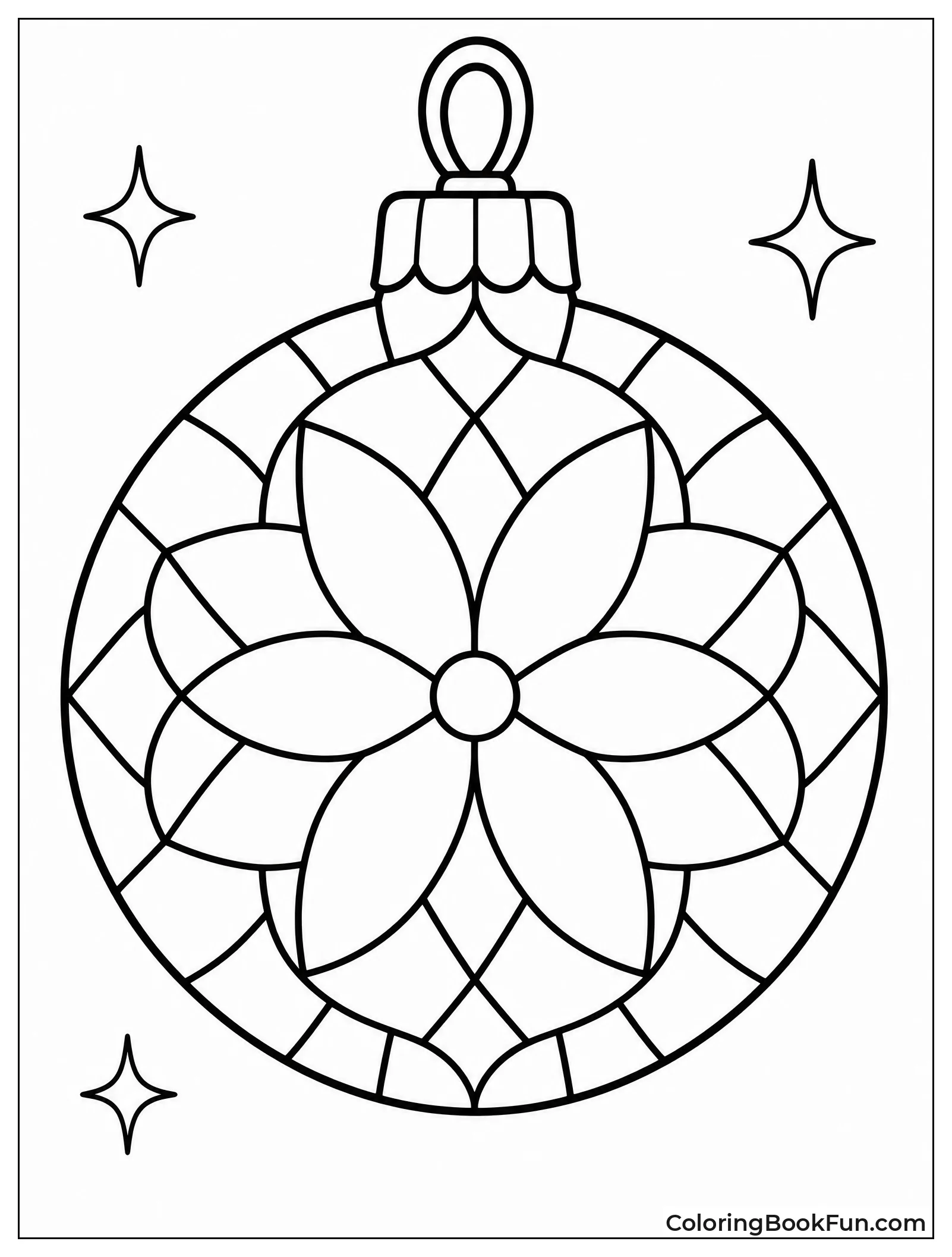 Star Ornament with Stained Glass Patterns