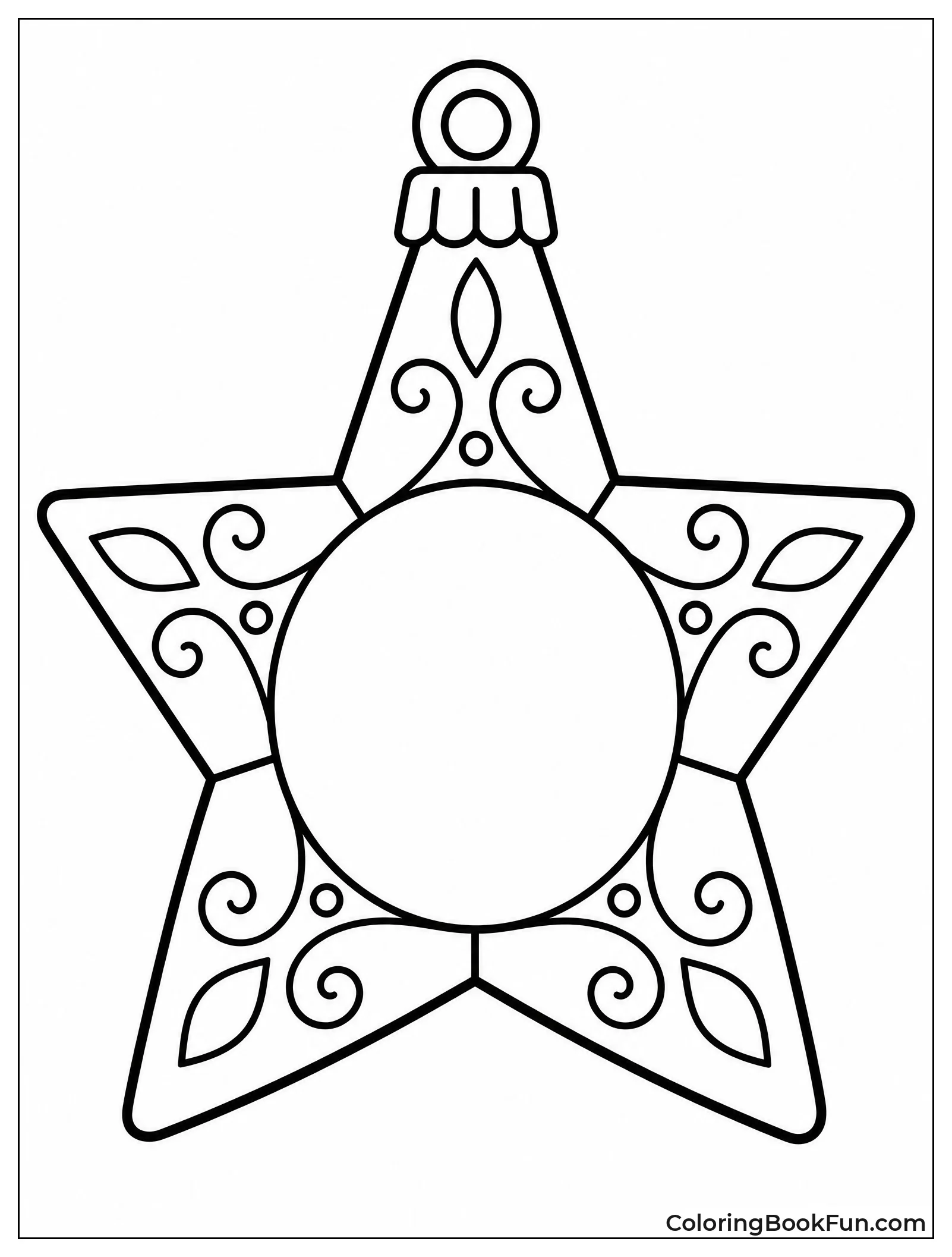 Star Ornament with Space for Name