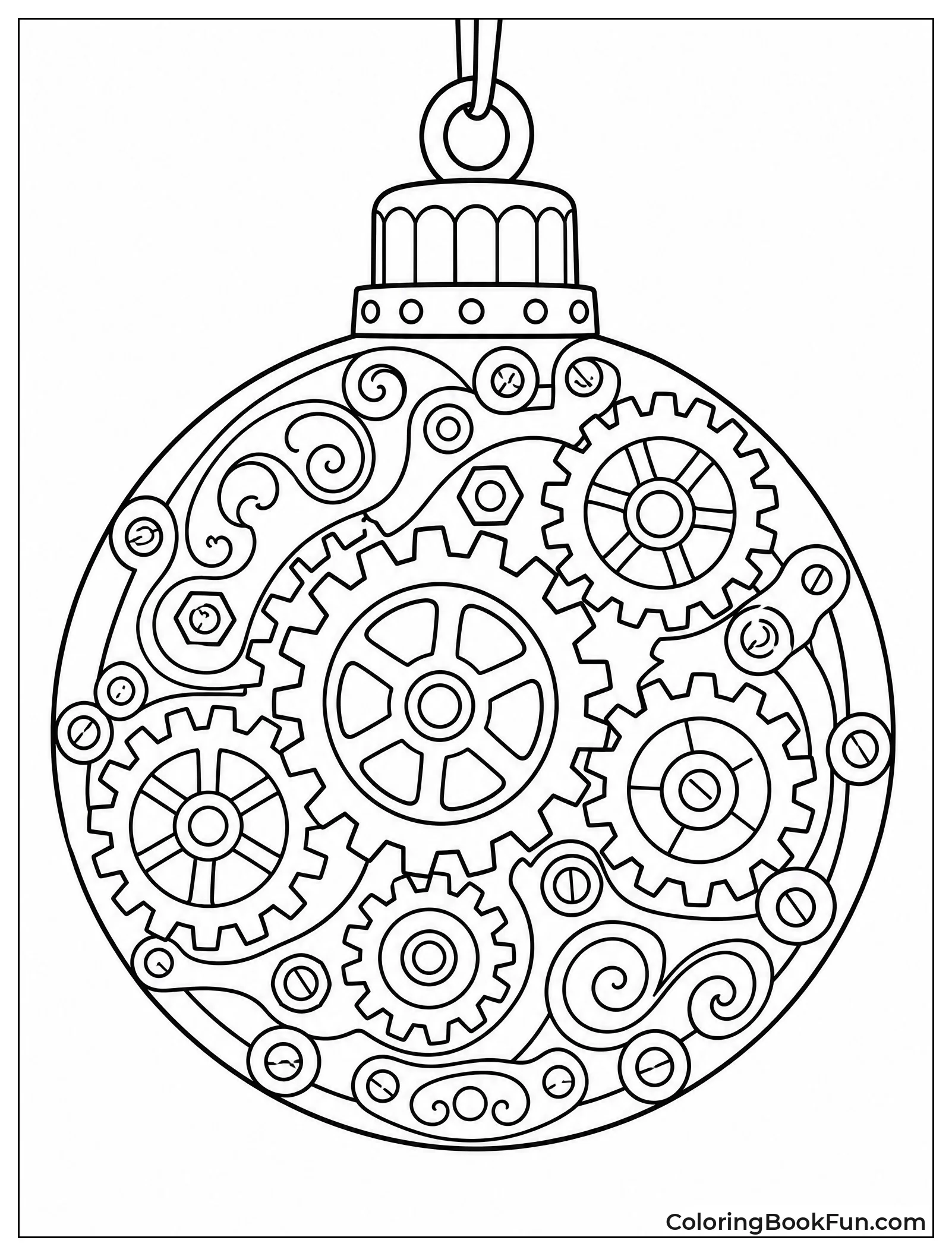 Steampunk Ornament Made of Gears