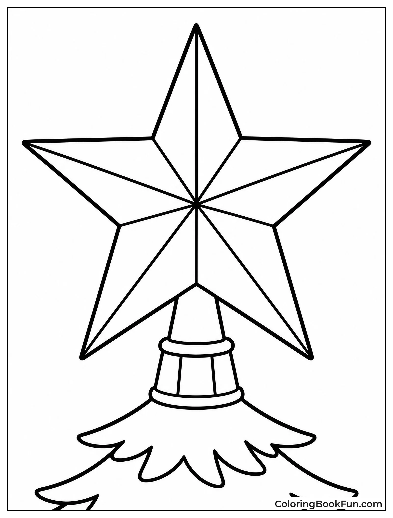 Golden Star Topper for Tree