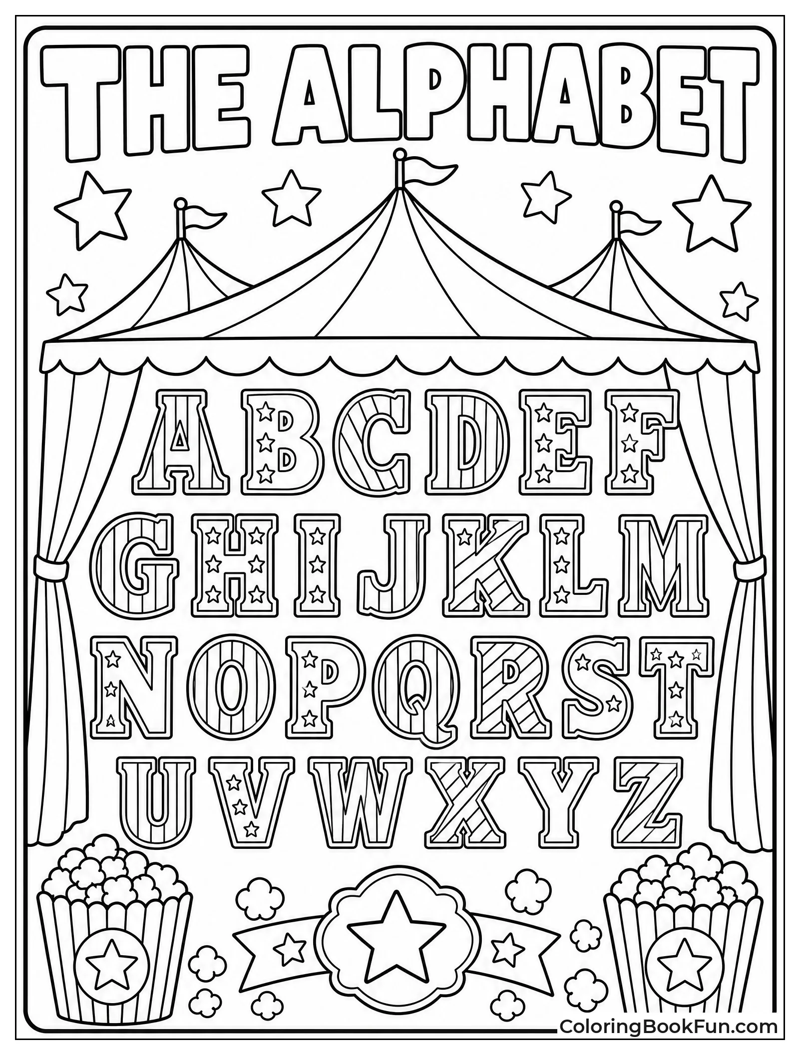 Circus Tent Framing Bold Letters