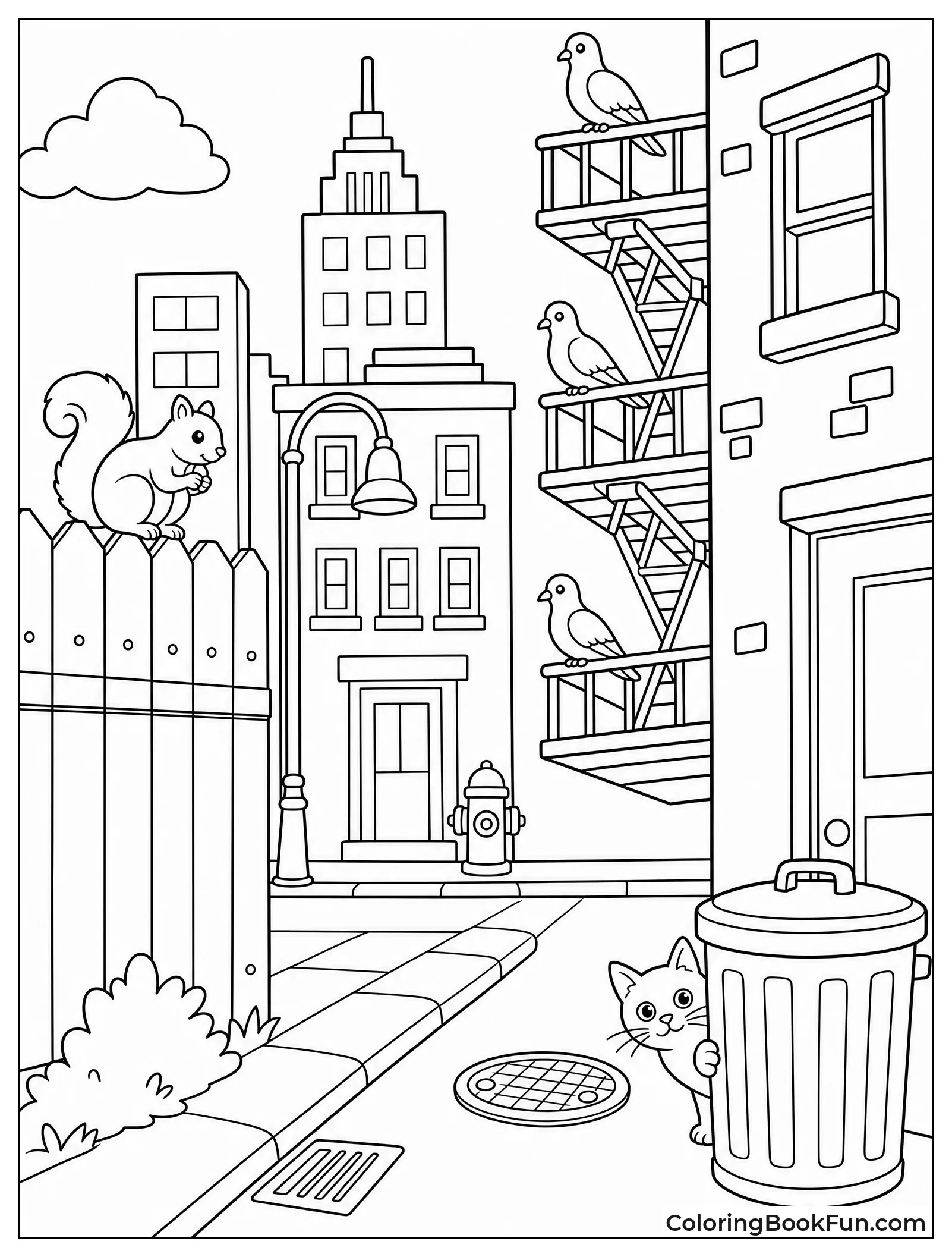 Animals Hiding in a City Alleyway