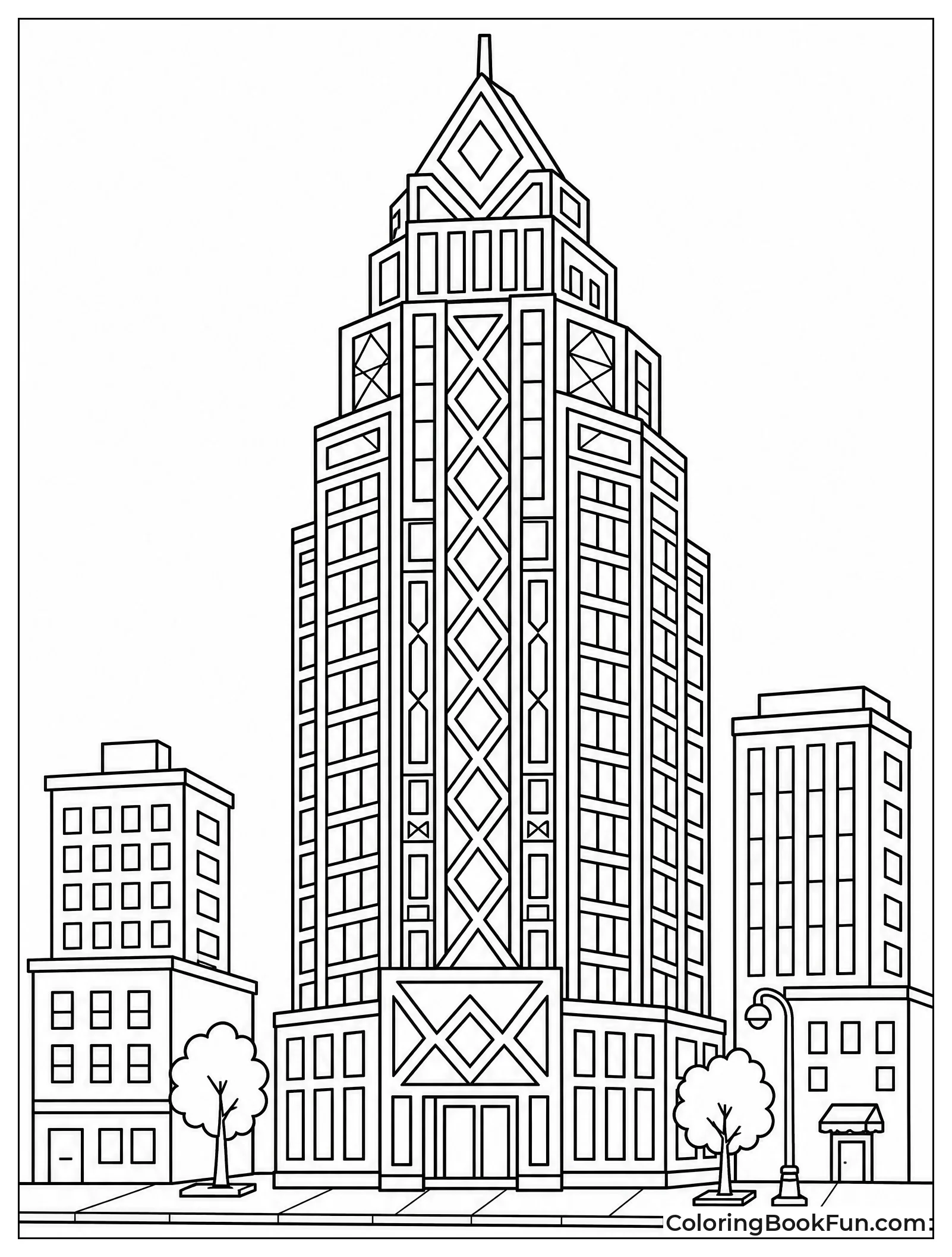 Intricate Patterns on a Tall Skyscraper