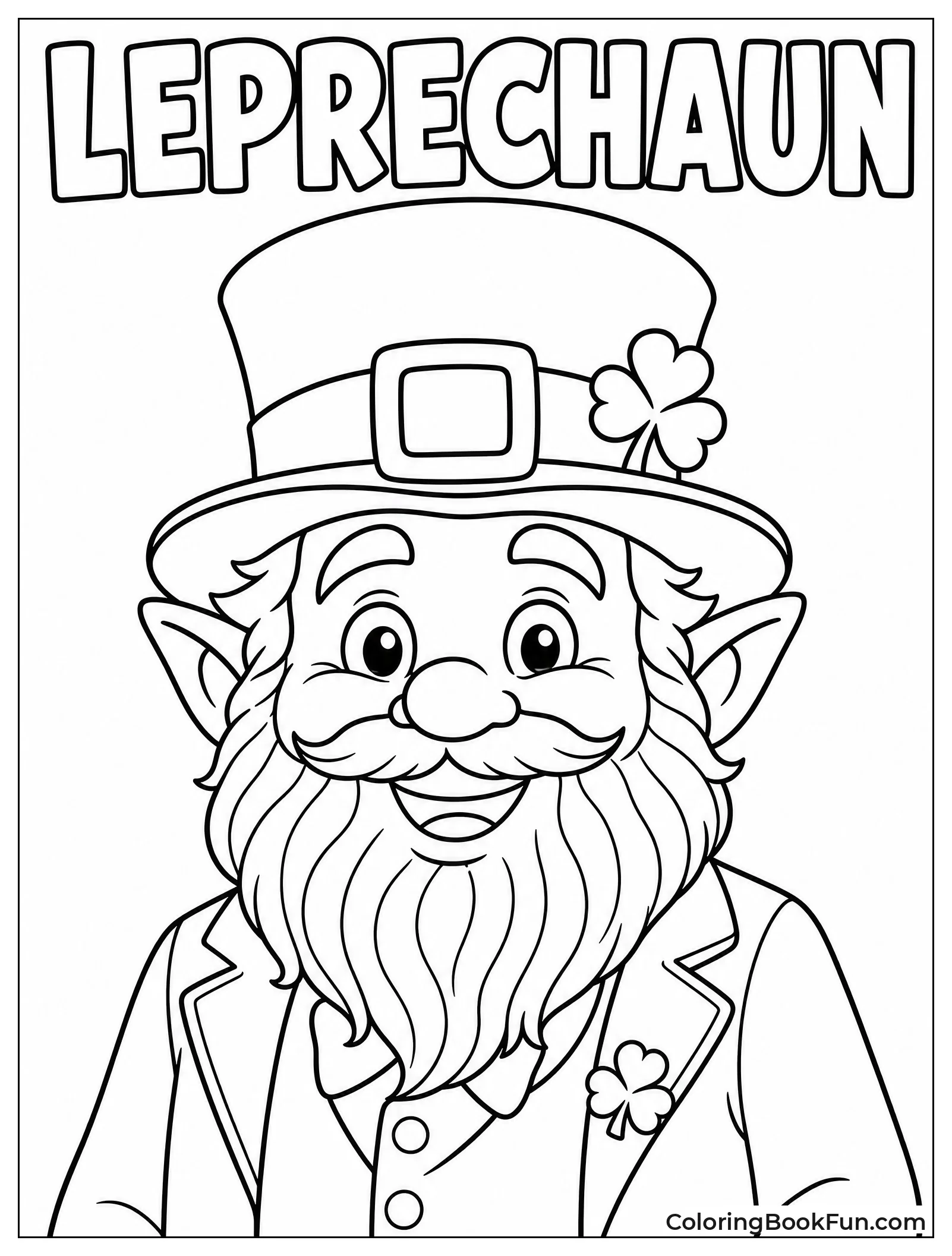 Classic Leprechaun Smiling in Green Suit