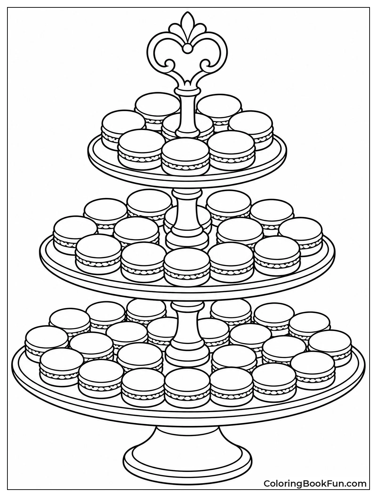 Tall Tower of Macaron Cookies