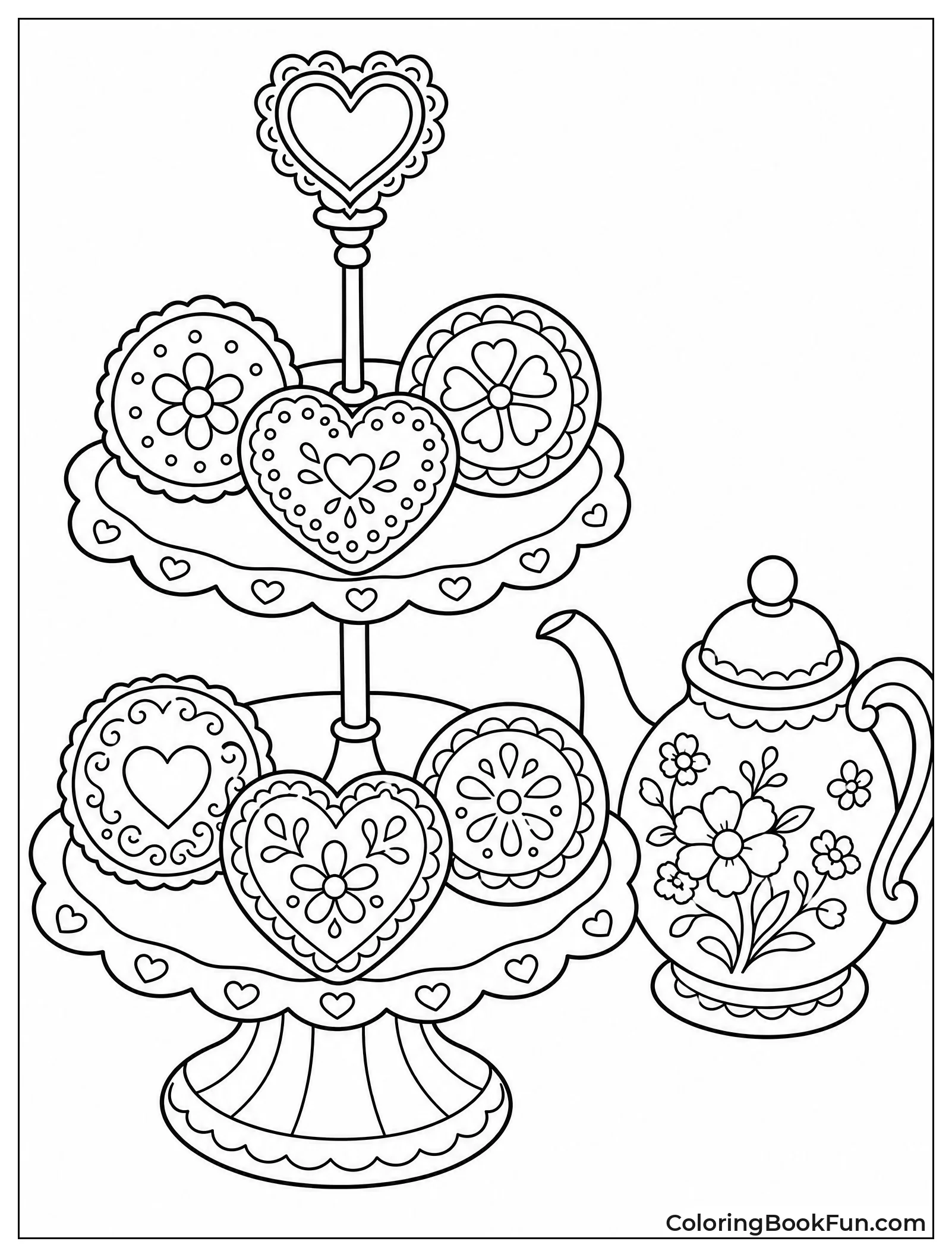 Tiered Stand with Fancy Cookies