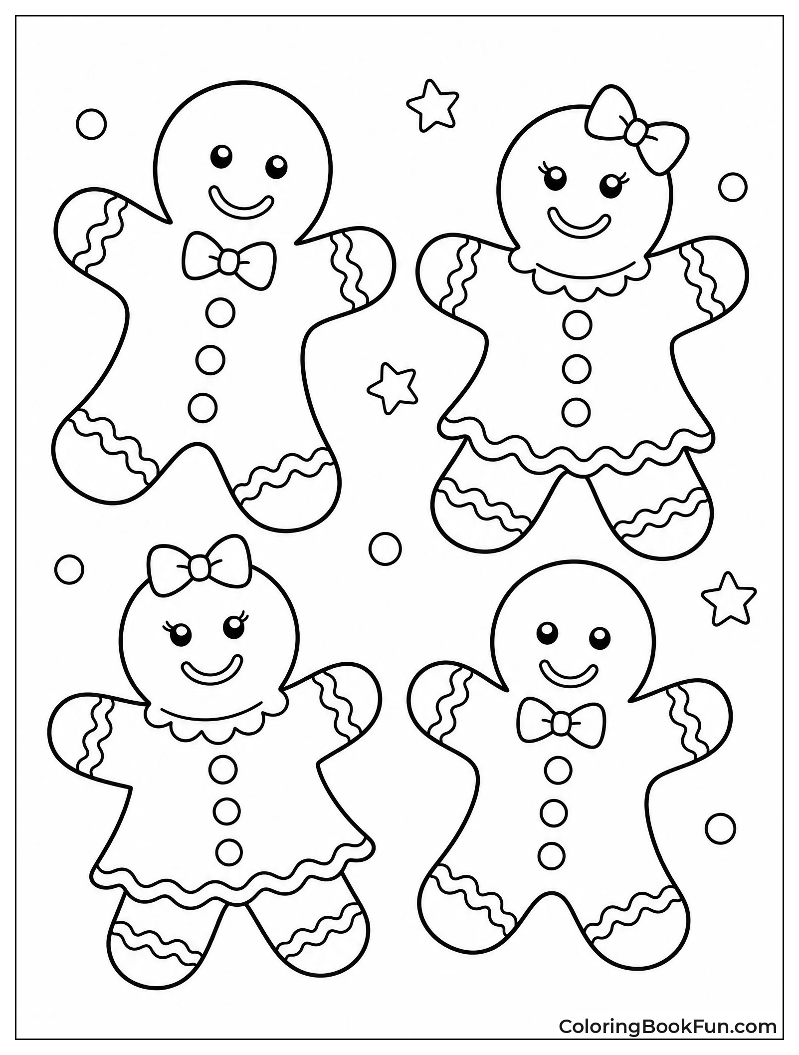 Gingerbread Friends with Icing Buttons