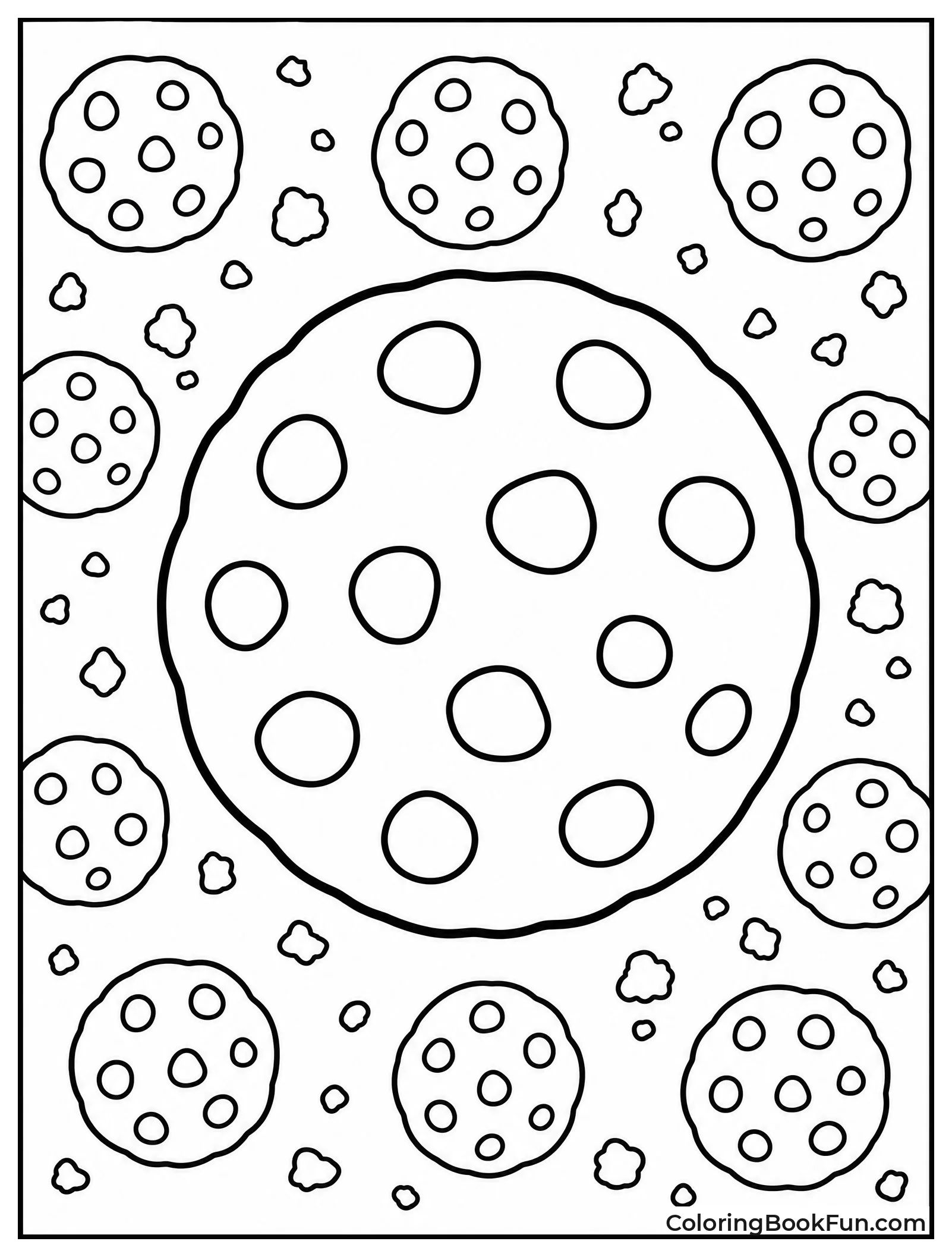 Cookie Surrounded by Pattern Border