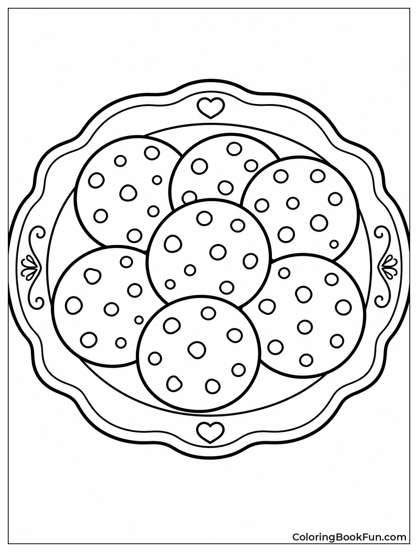 Cookies Arranged on Decorative Plate