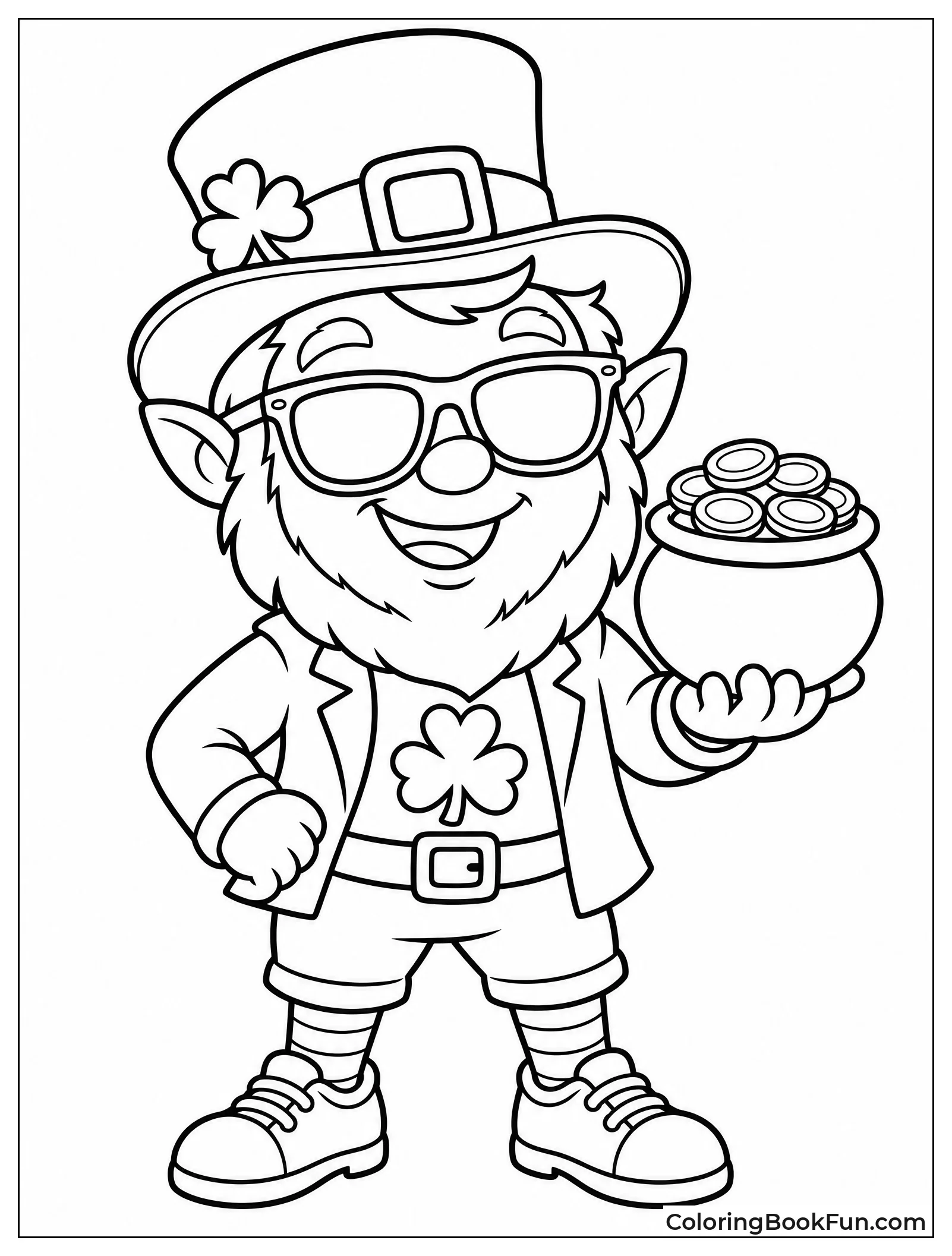 Cool Leprechaun Wearing Sunglasses