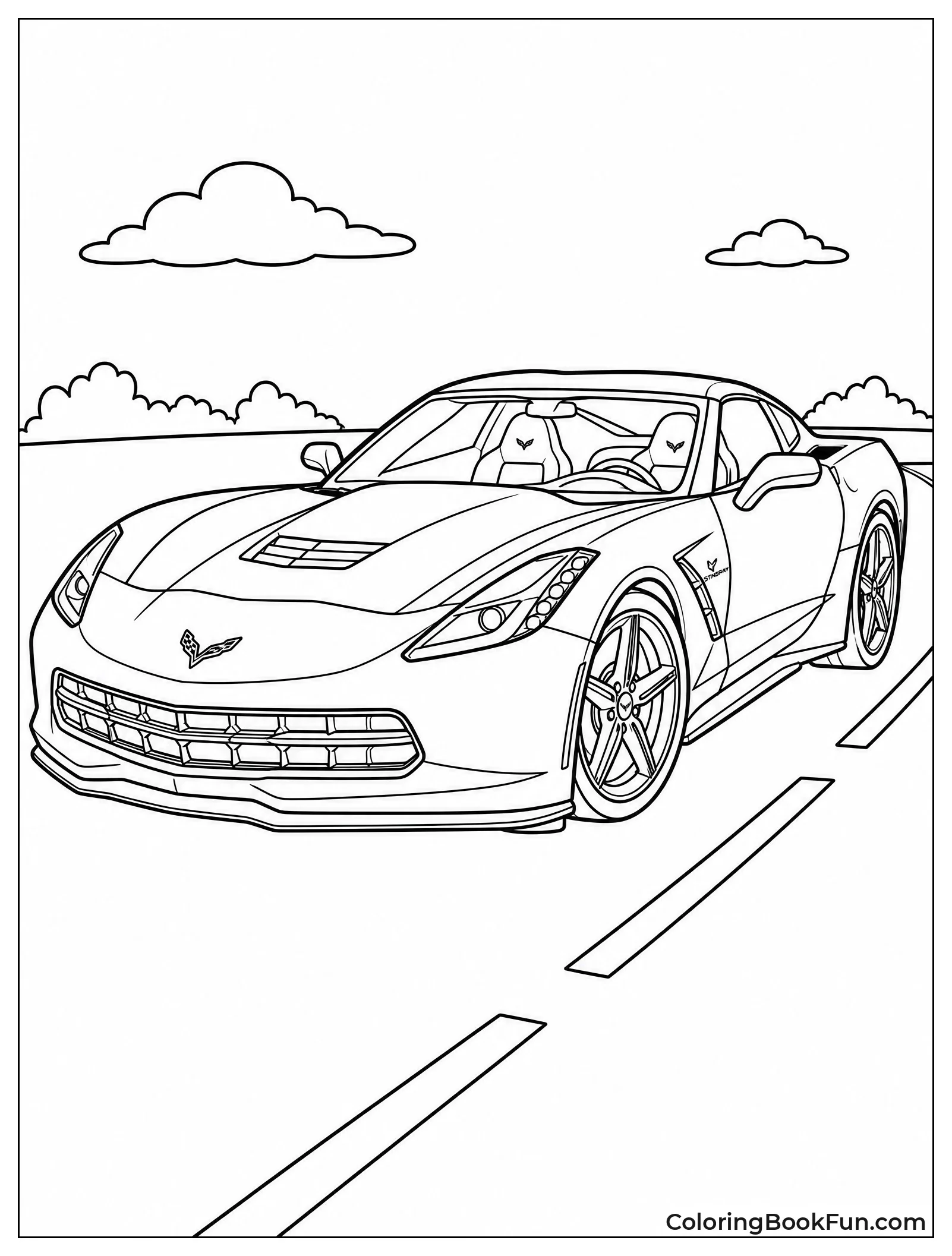 Dynamic Three Quarter View of C7