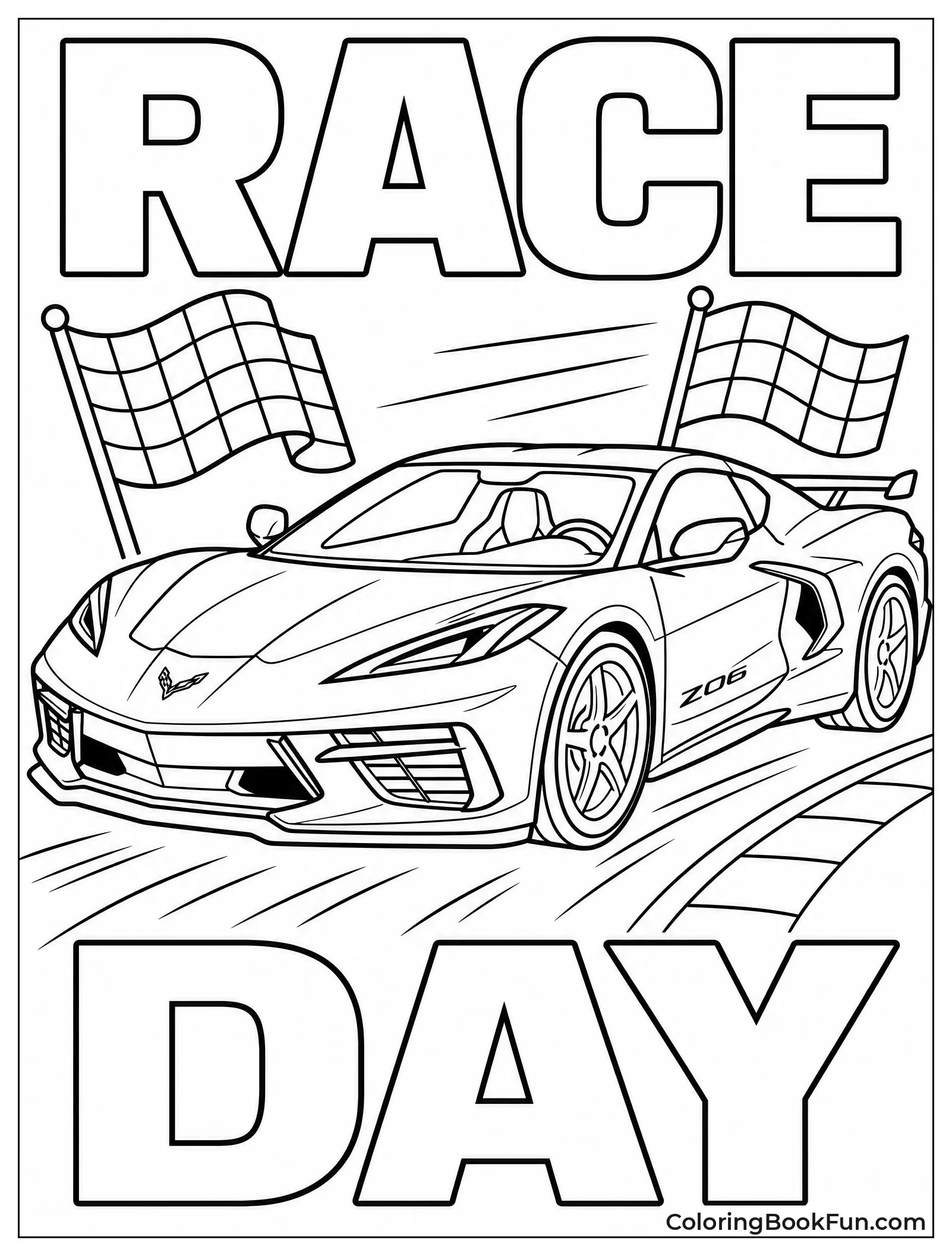 Fast Corvette Racing on Track
