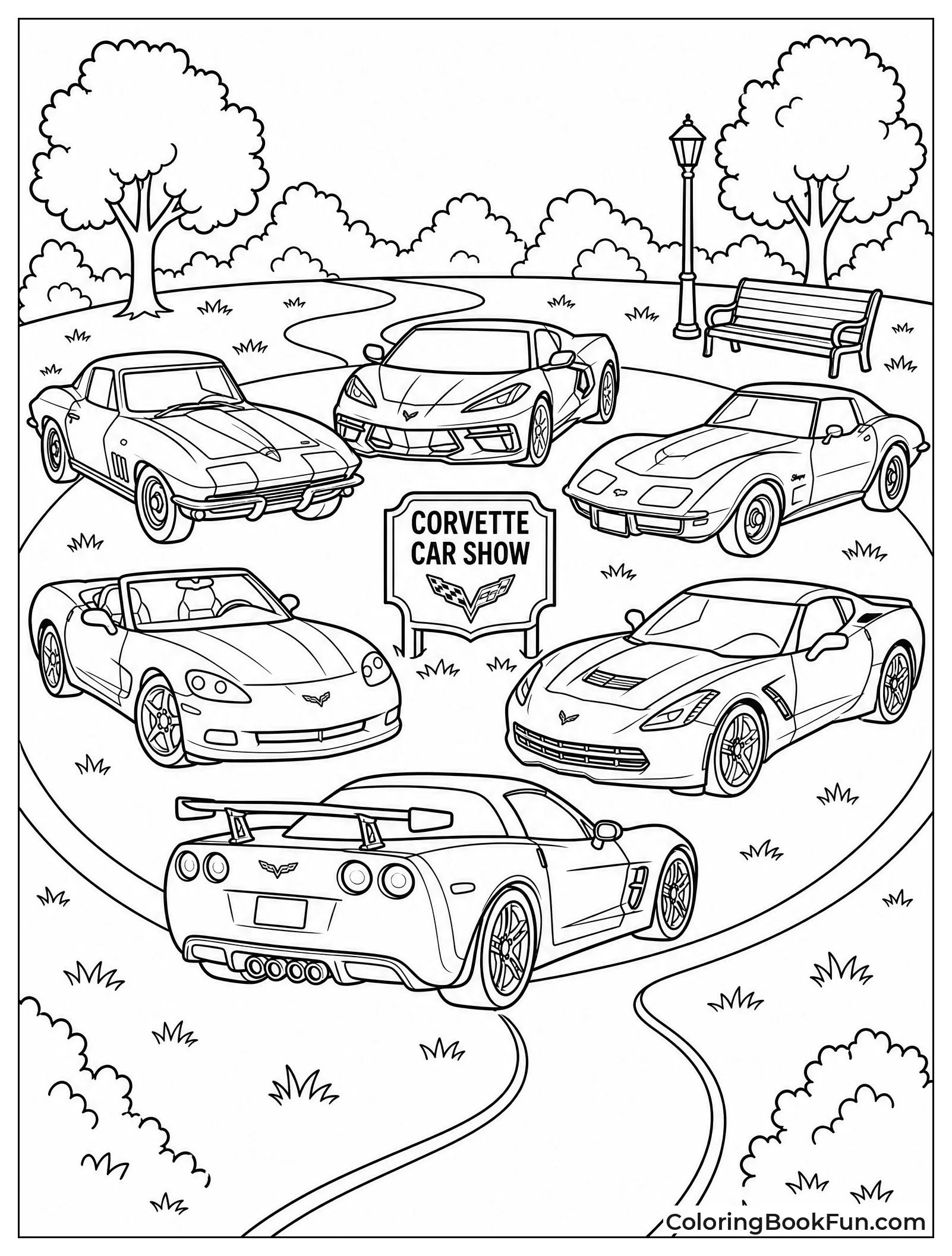 Corvettes Meeting at Car Show