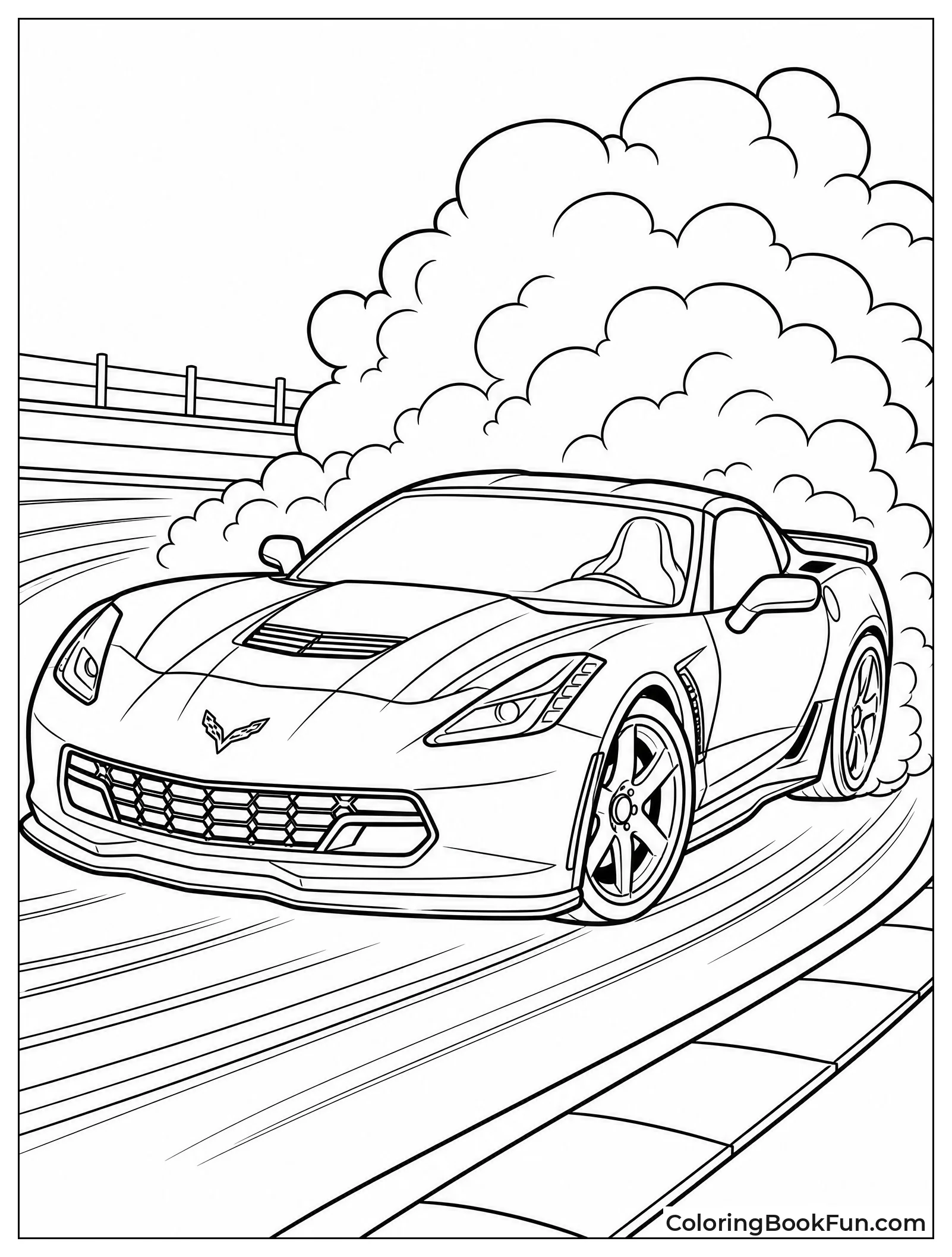 Corvette Drifting with Big Smoke