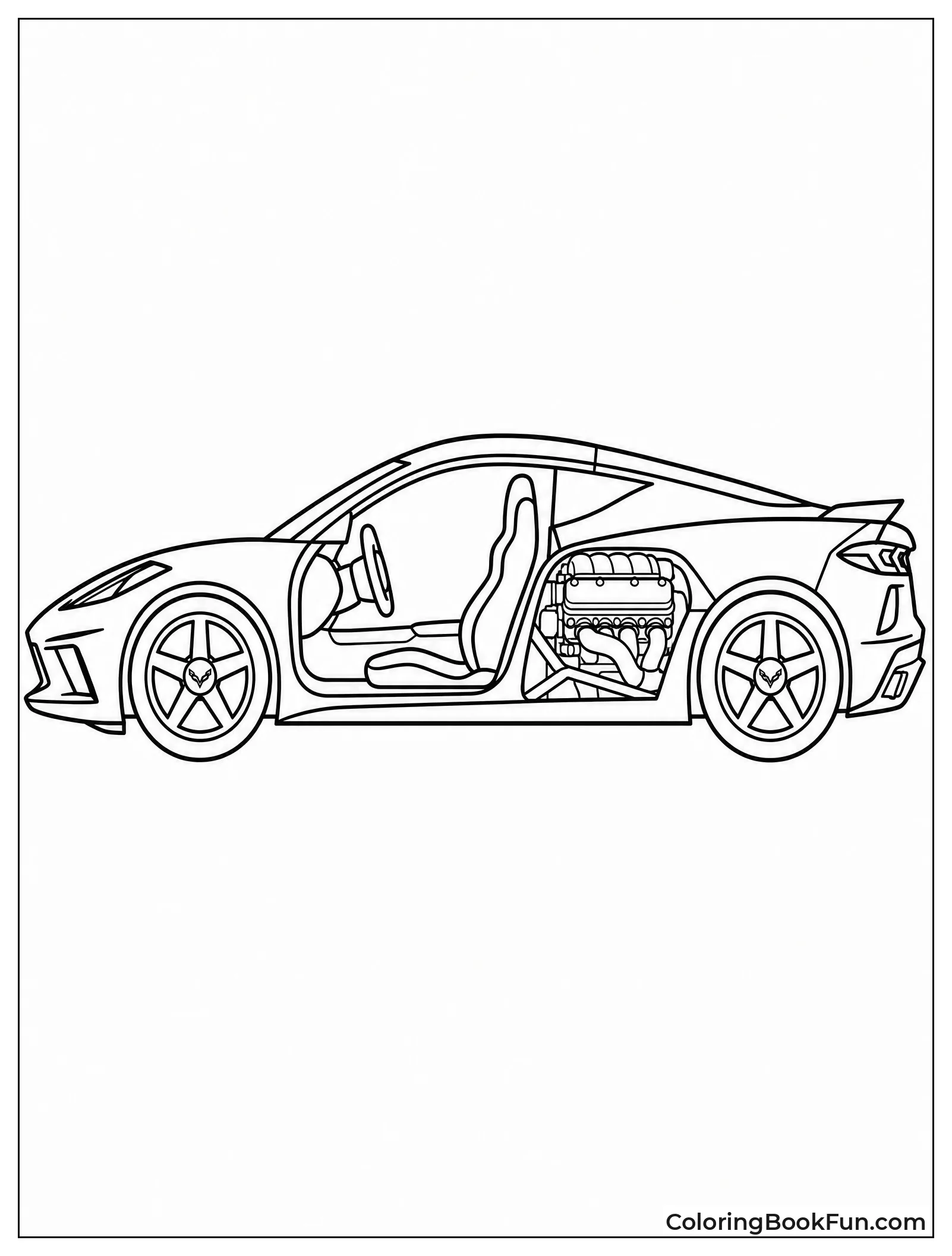 Cutaway of Mid Engine Corvette