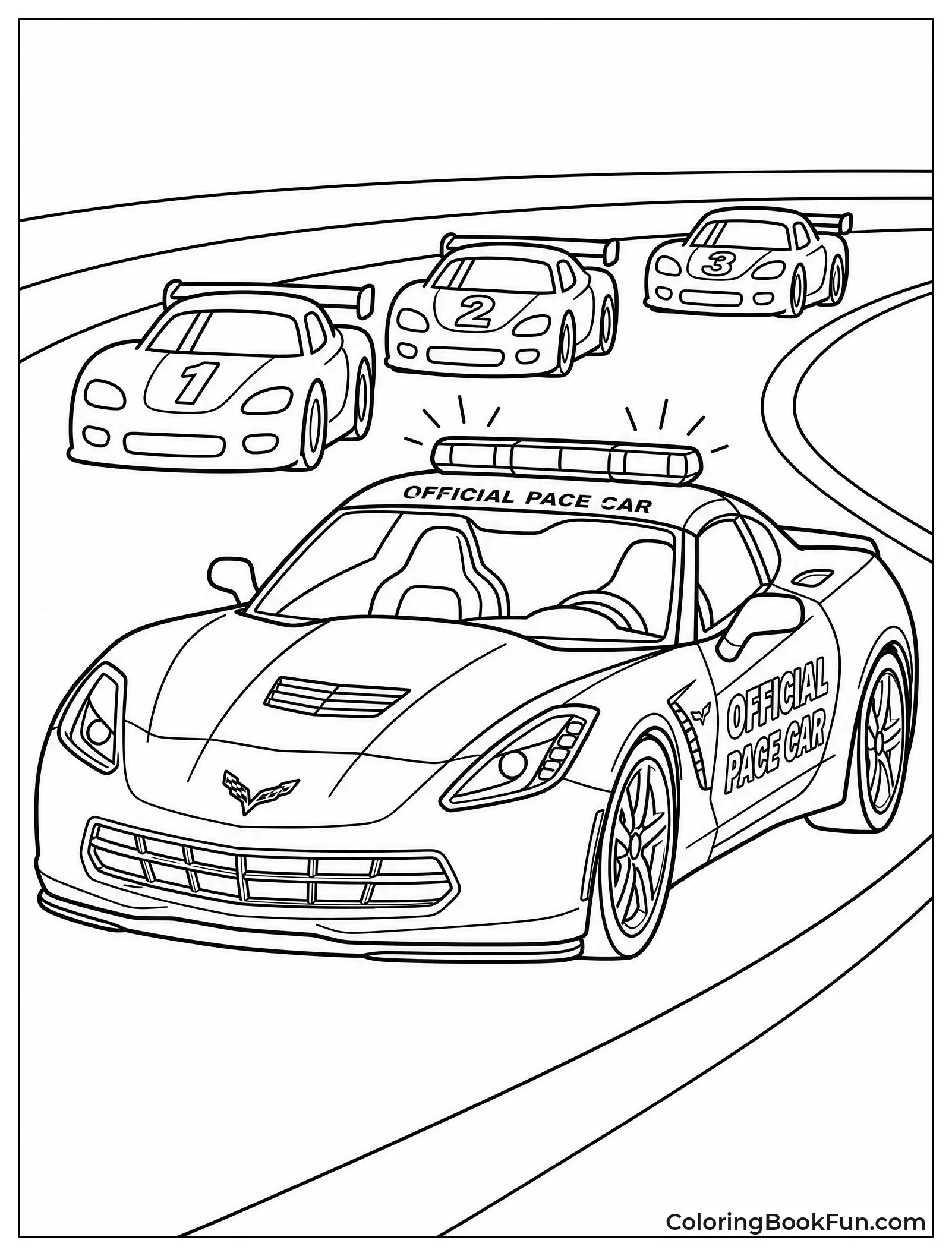 Official Pace Car Leading Race