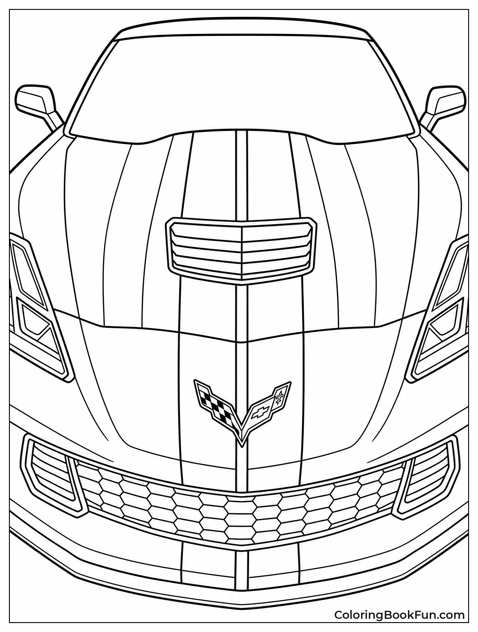Hood with Bold Racing Stripes