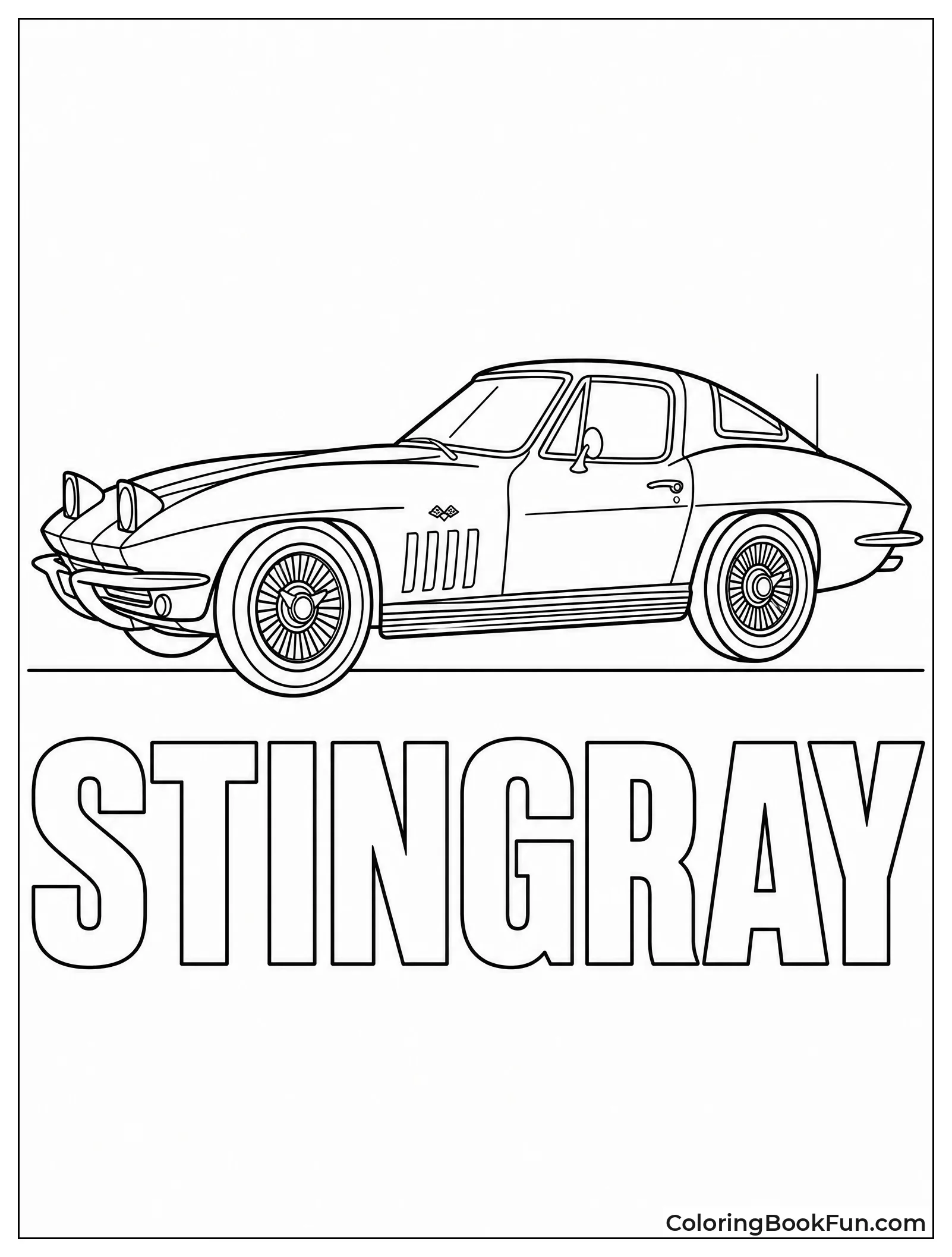Side Profile of Stingray Corvette