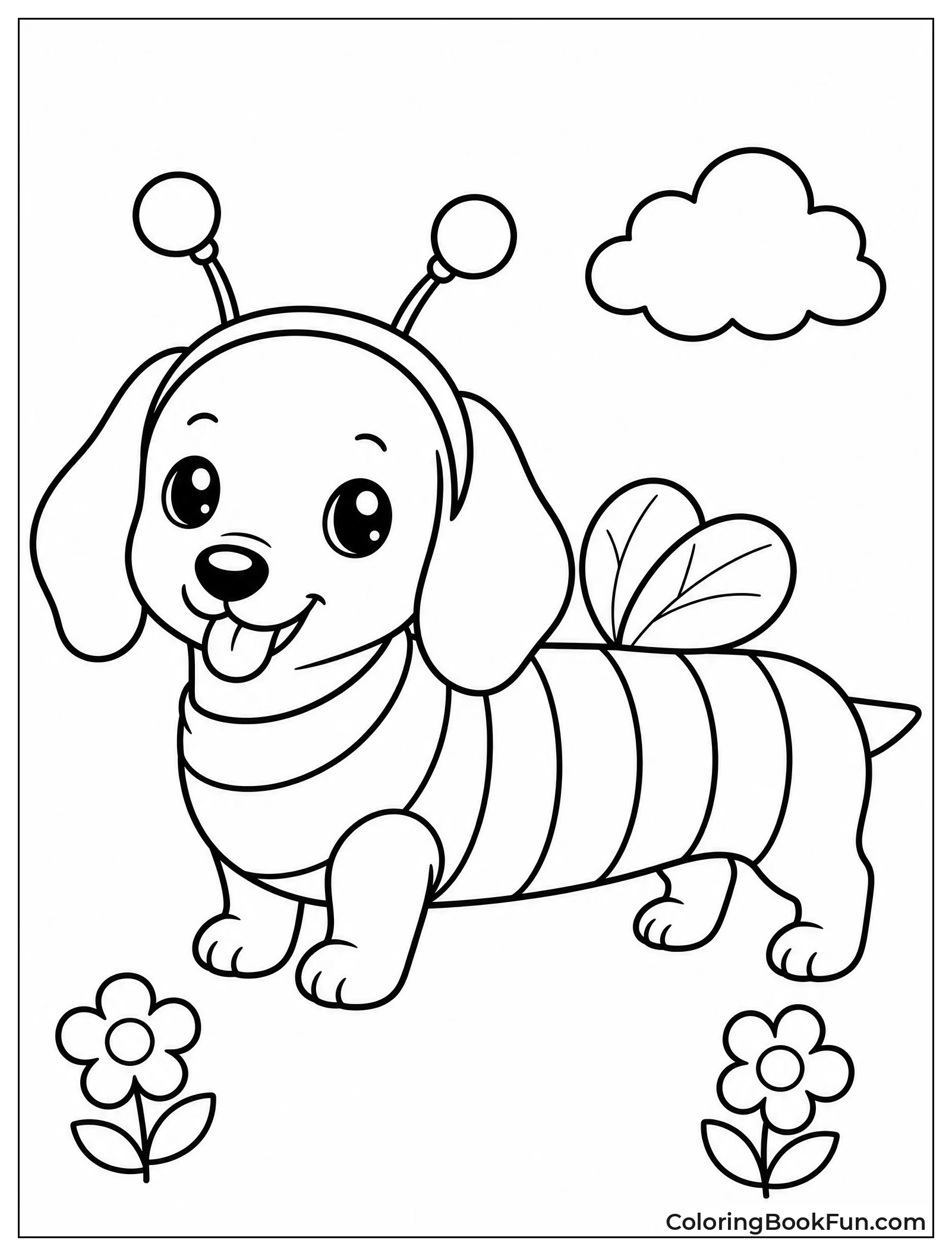 Kawaii Bee Costume Dachshund