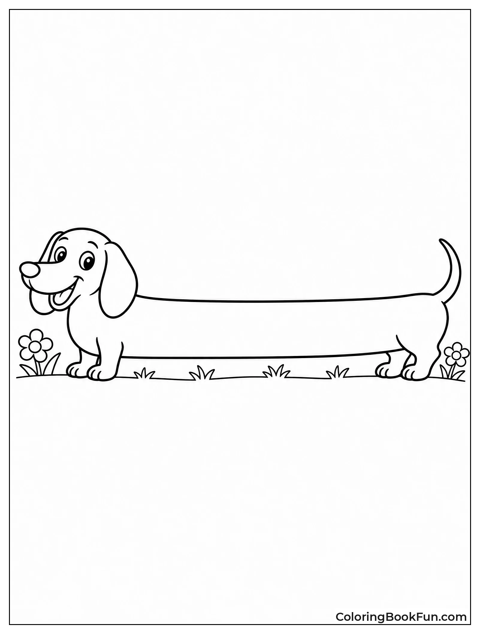 Long Dachshund Across the Scene