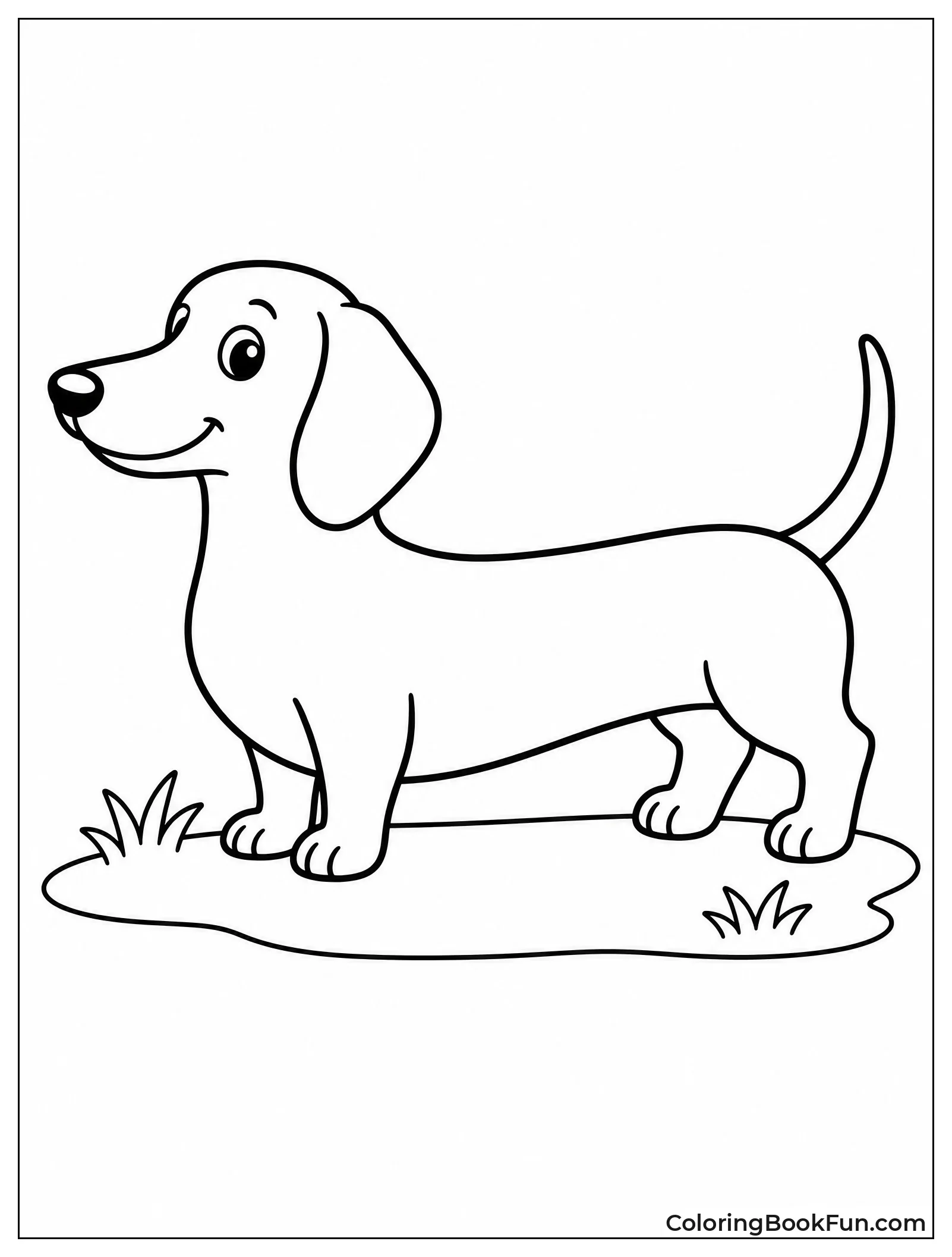 Dachshund Silhouette Stands Tall