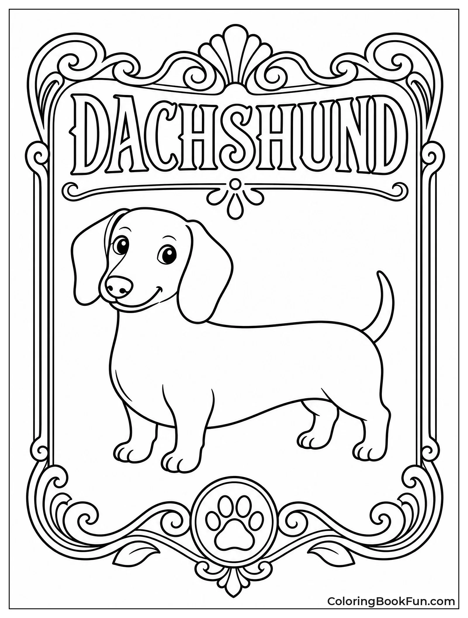 Vintage Dachshund in Frame