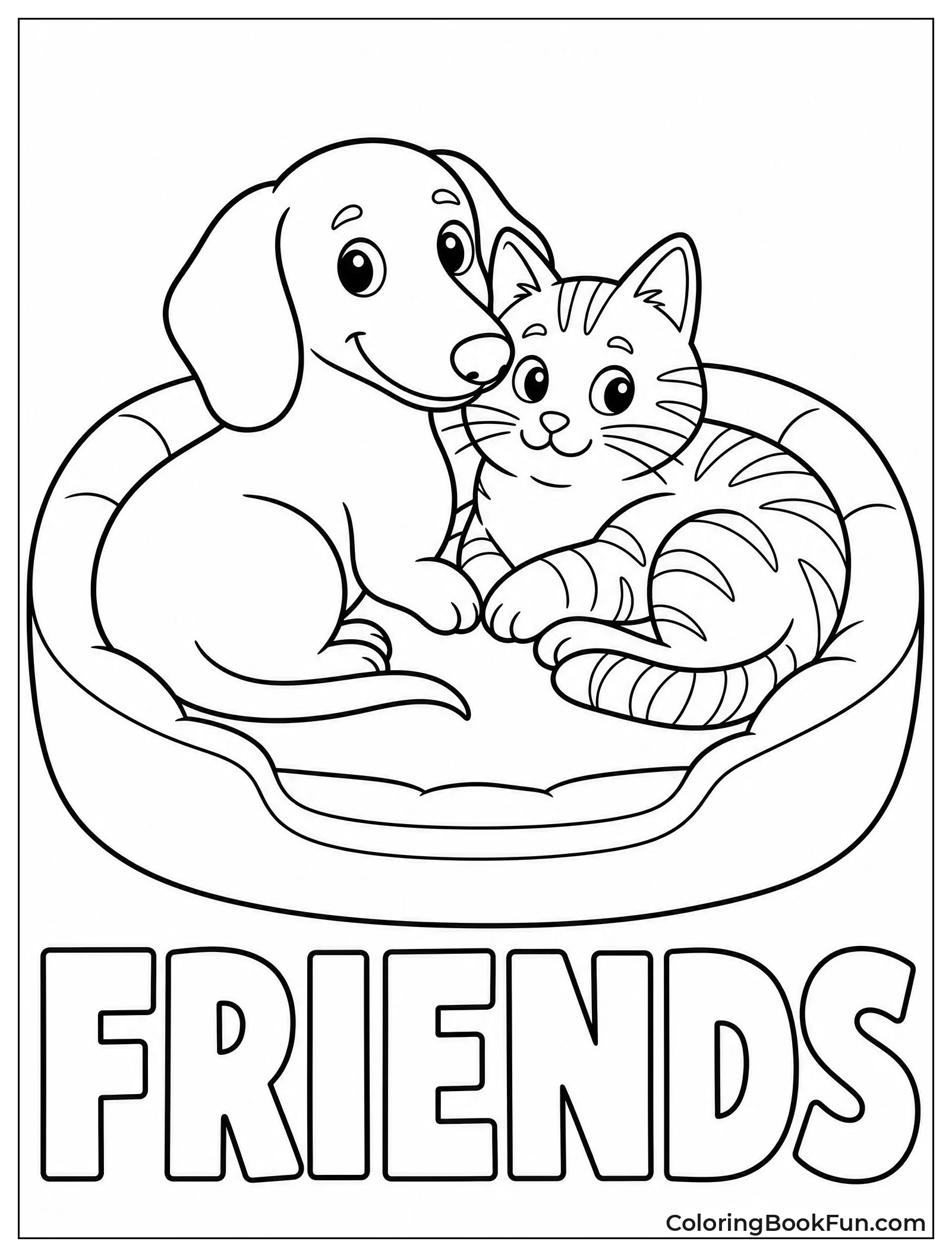 Dachshund and Cat Cuddle