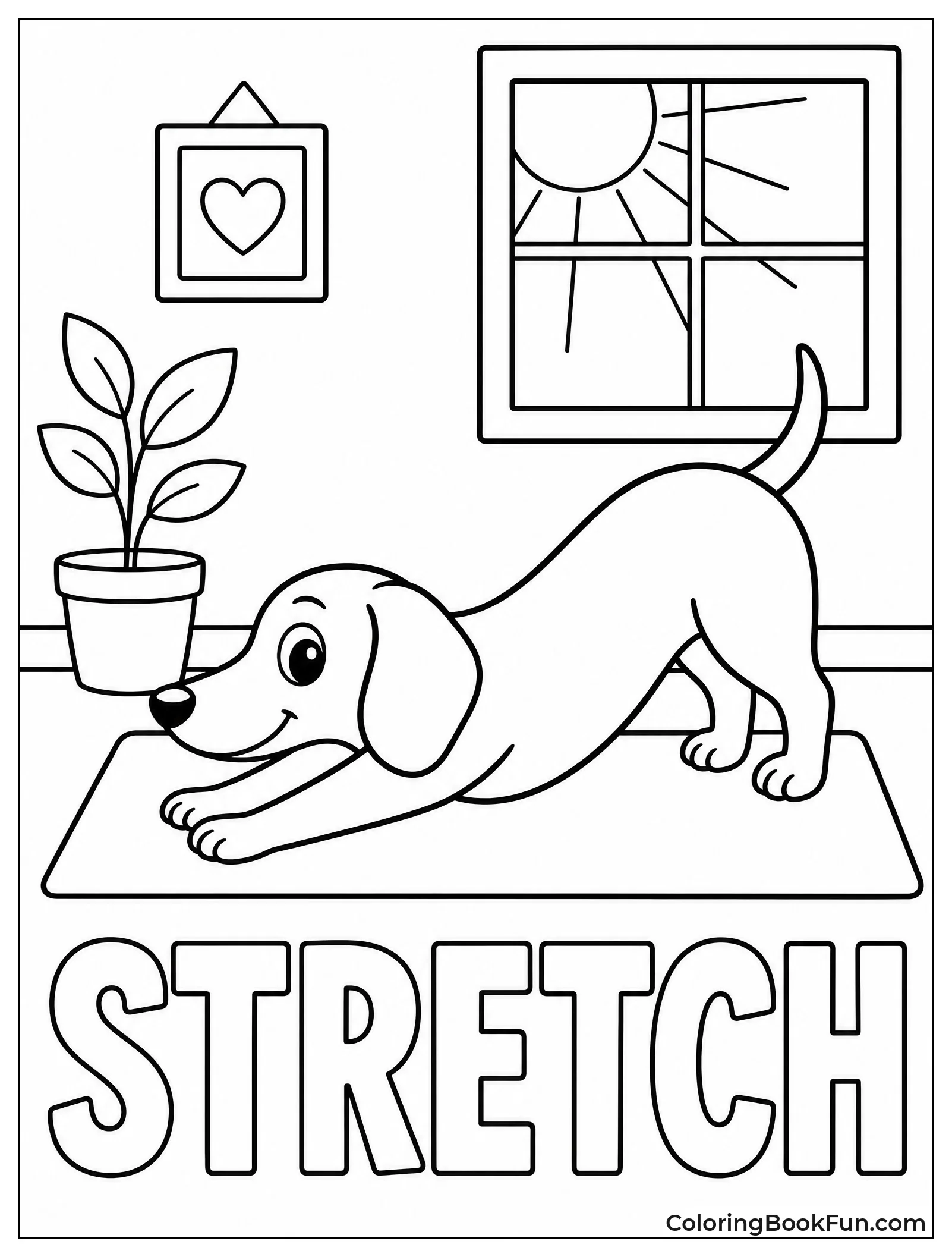 Dachshund Does Yoga Stretch