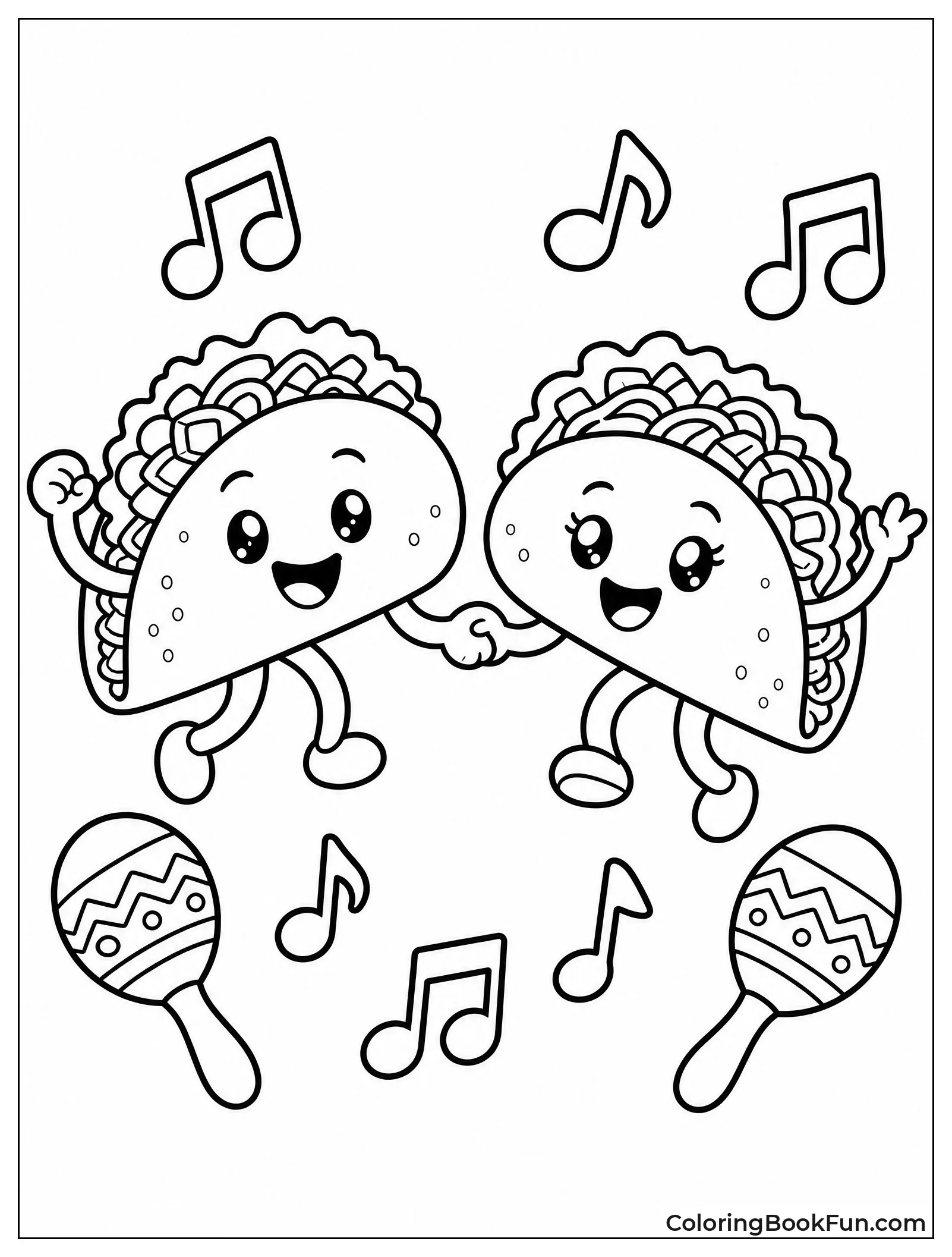 Two Tacos Dancing Together