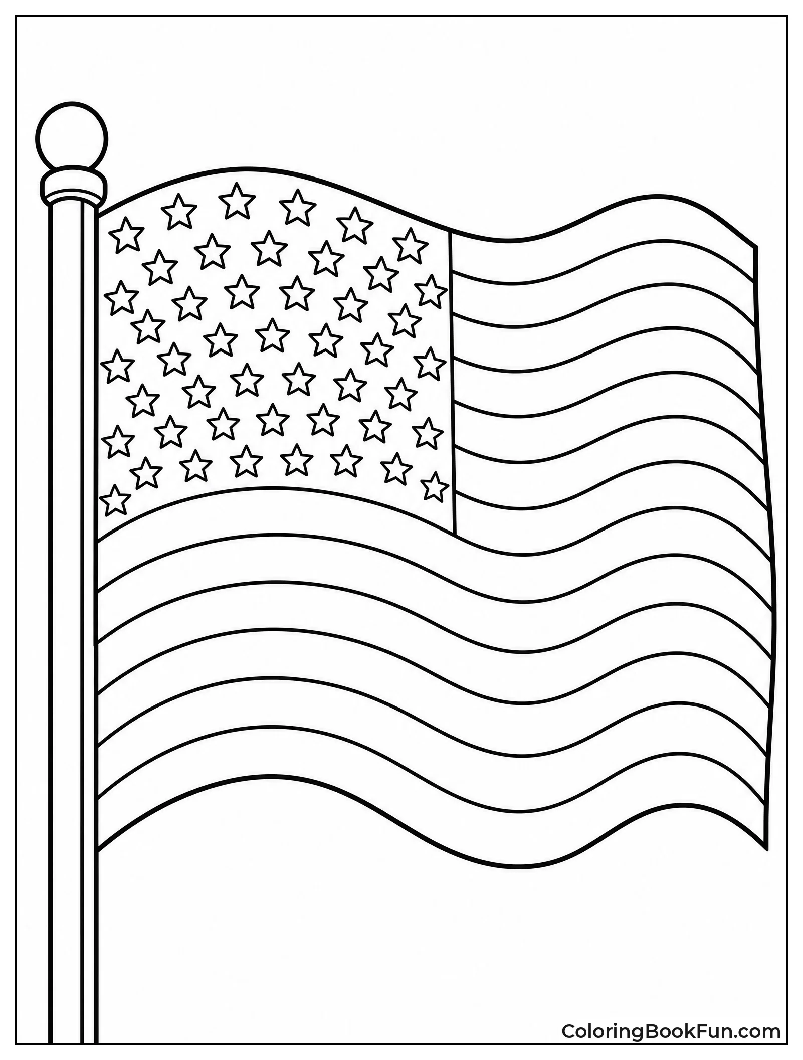 Detailed Stars and Stripes Pattern
