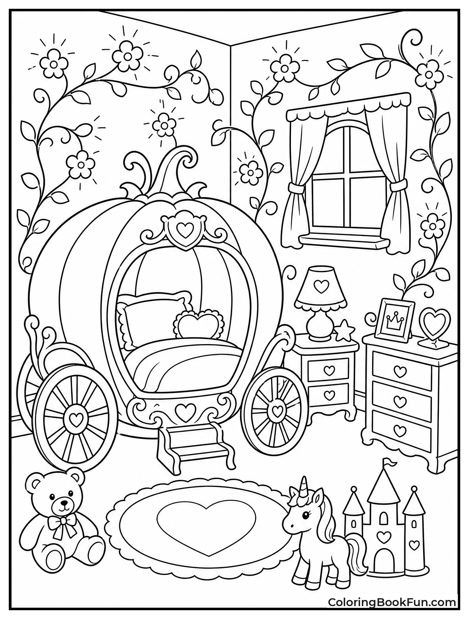 Bed Shaped Like a Pumpkin Carriage