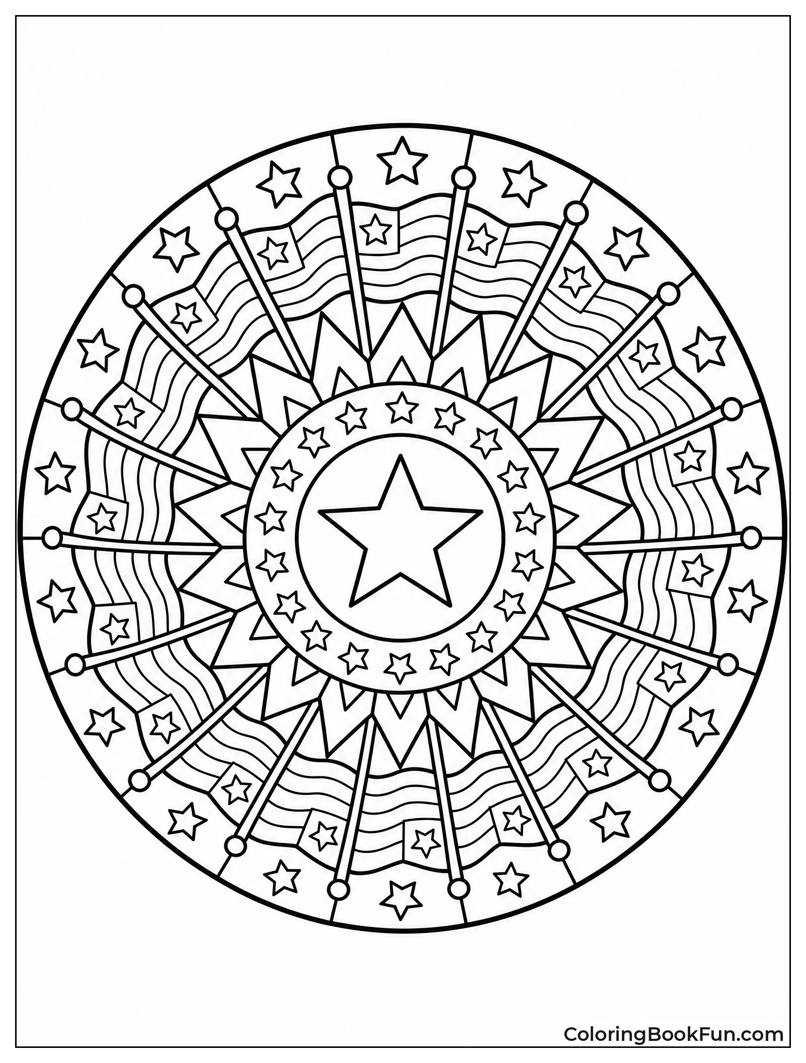 Flag Mandala with Stars