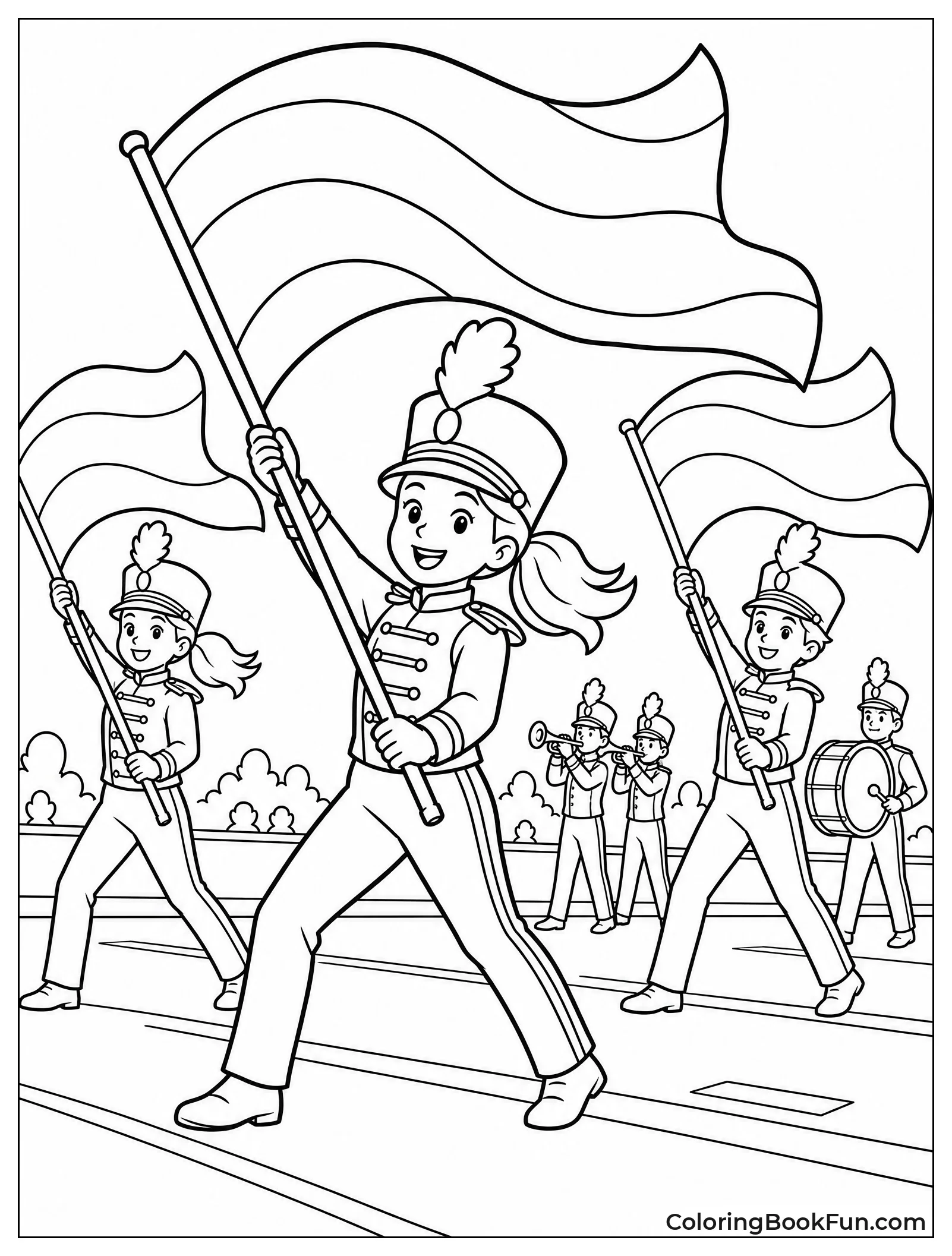 Color Guard Spinning Flags