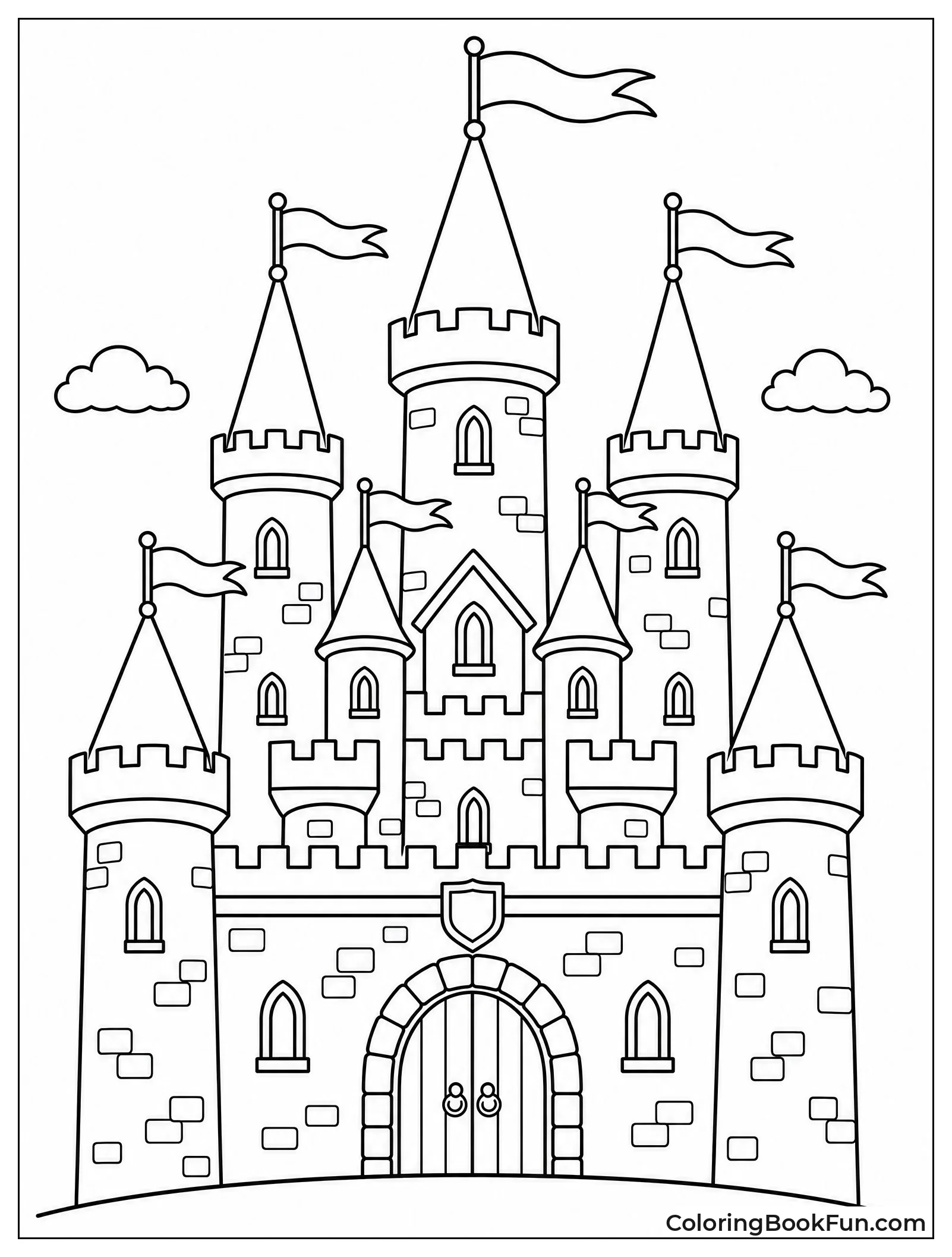 Castle with Flying Banners