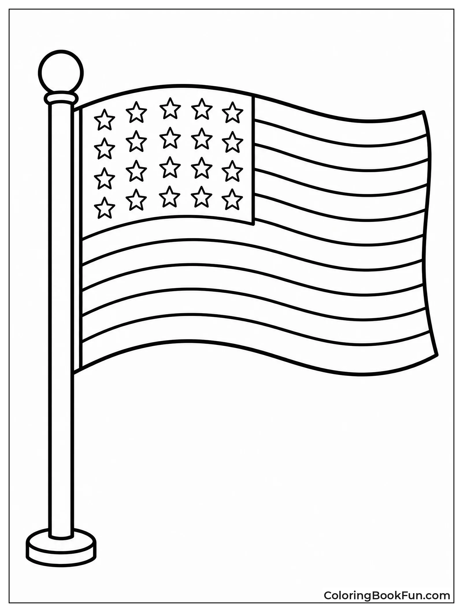 Simple Stars and Stripes Flag
