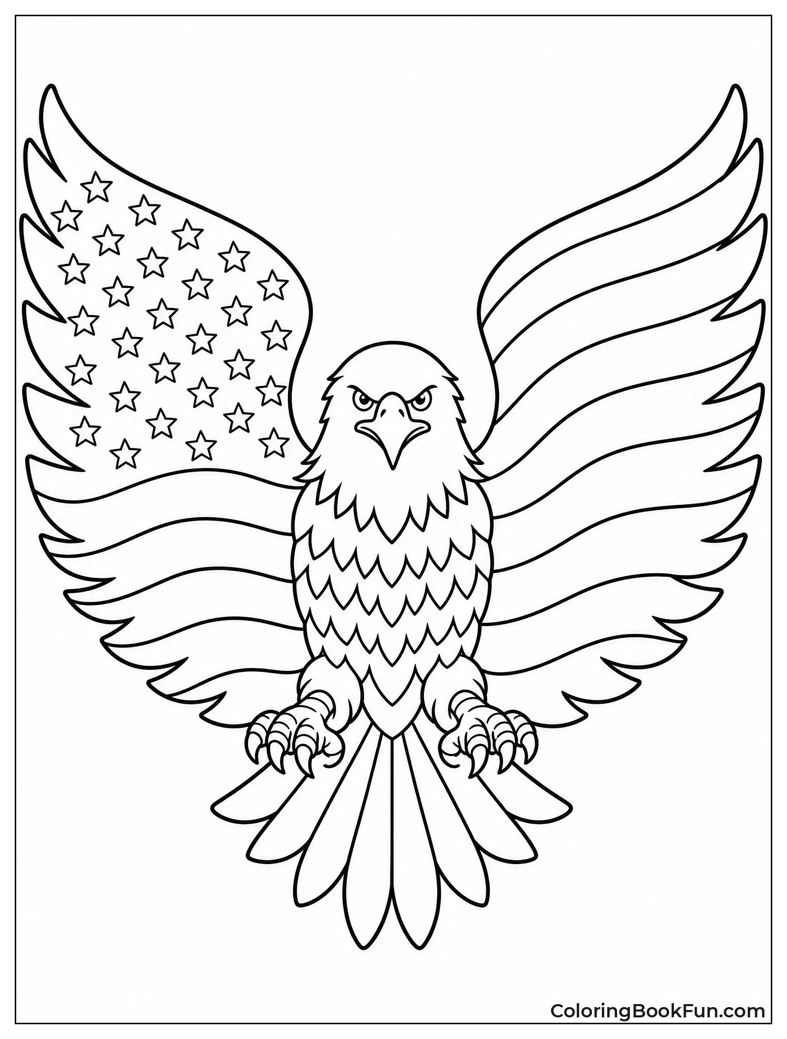 Flag with Eagle Wings